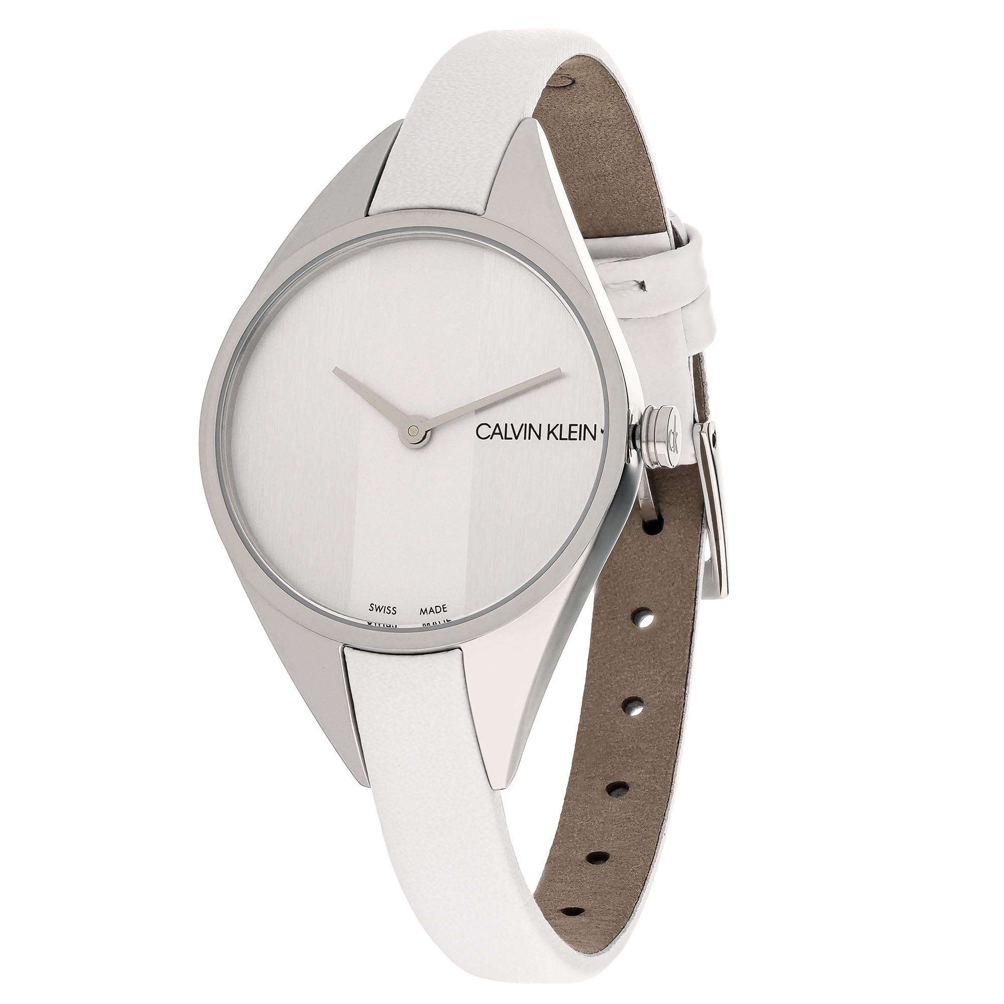 Calvin Klein Wavy Quartz Silver Dial Stainless Steel Bracelet Ladies Watch K8P231L6
