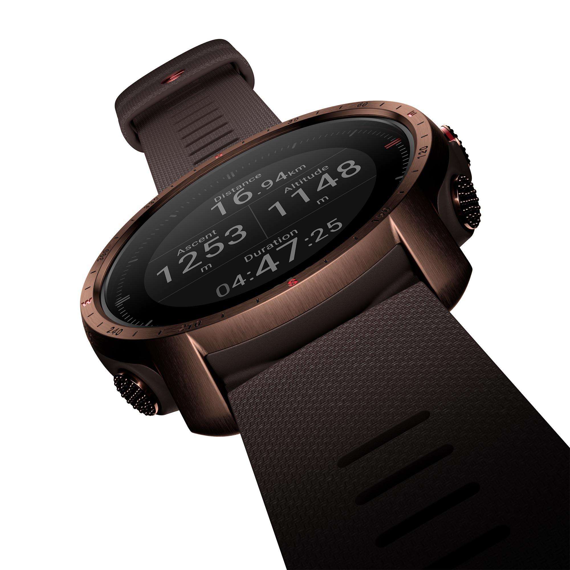 Polar Grit X Pro Nordic Copper Quartz Black Dial Brown Synthetic Rubber Strap Mens Watch 90085775