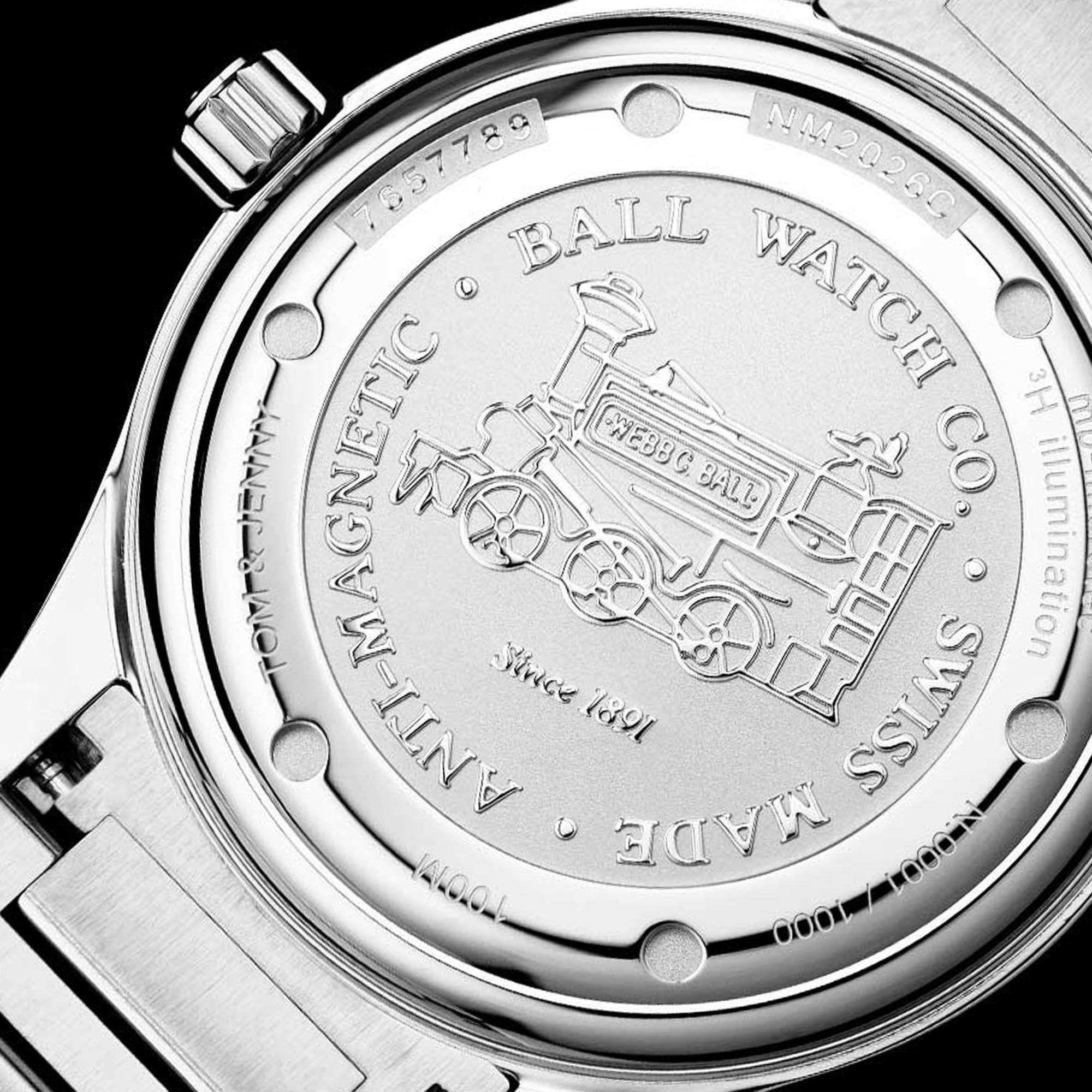 Ball Engineer III Marvelight Chronometer Automatic Black Dial Stainless Steel Bracelet Men's Watch NM9026C-S28C-BK