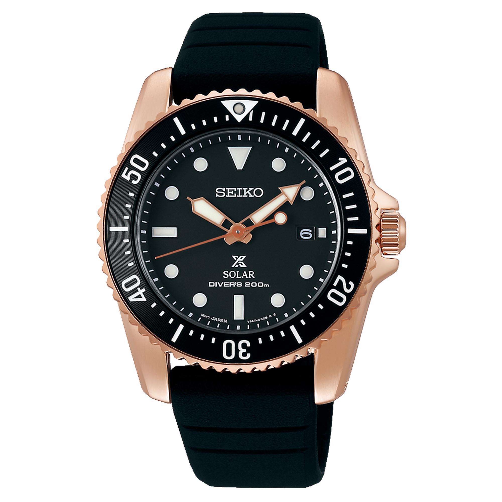 Seiko Prospex Automatic Black Dial Black Strap Men's Watch SNE586P1