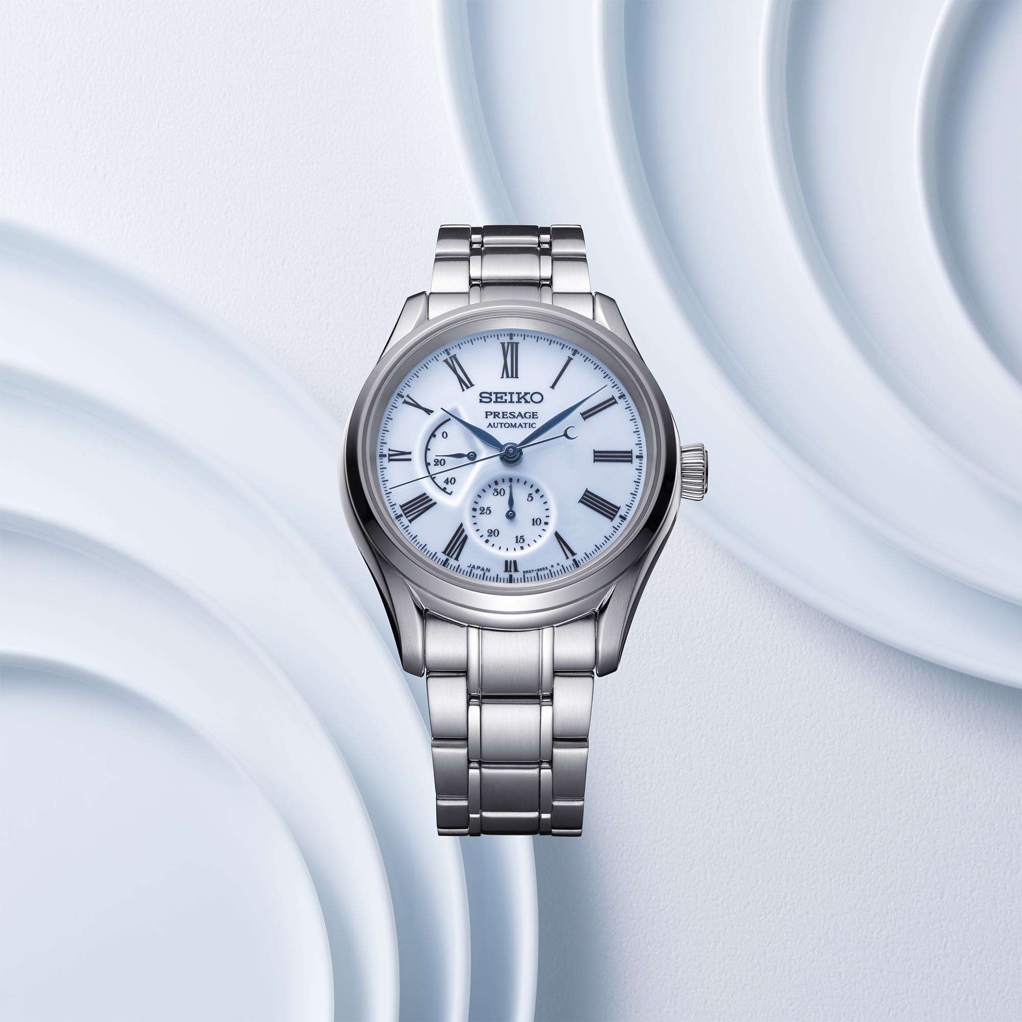 Seiko Presage Arita Porcelain Limited Edition Automatic Blue Dial Steel Bracelet Men's Watch SPB267J1
