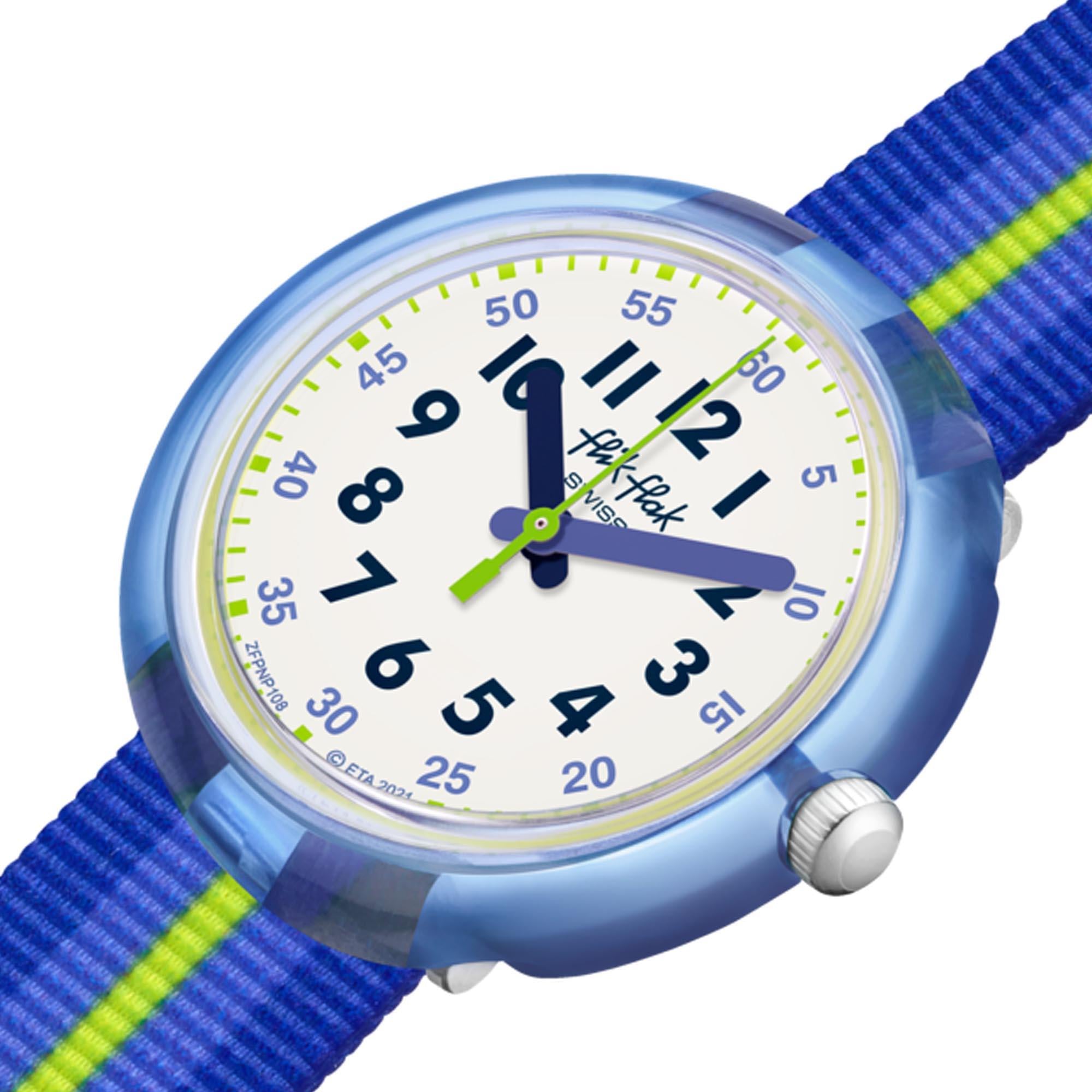 Flik Flak Quartz Blue Dial Blue Strap Boys Watch FPNP108