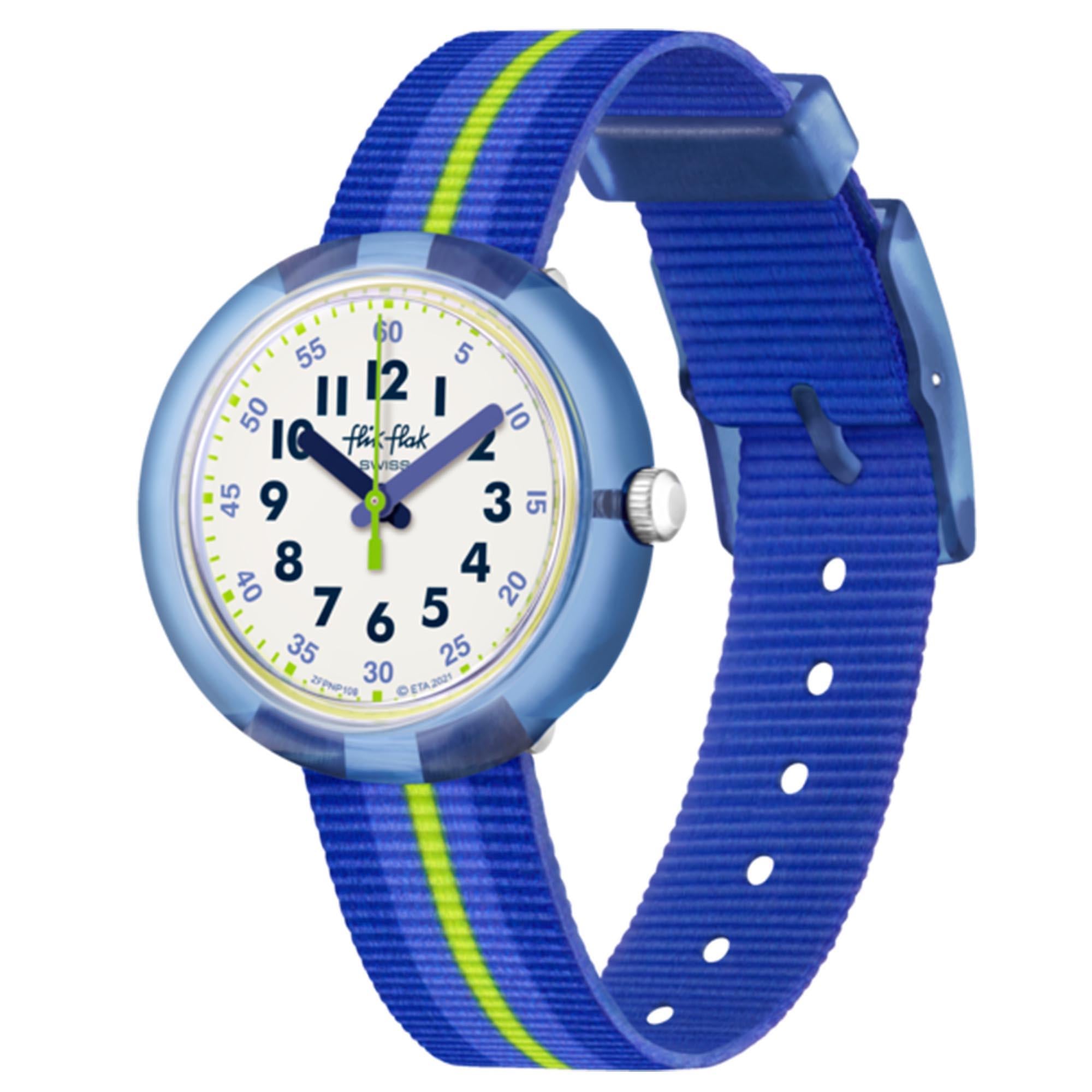 Flik Flak Quartz Blue Dial Blue Strap Boys Watch FPNP108