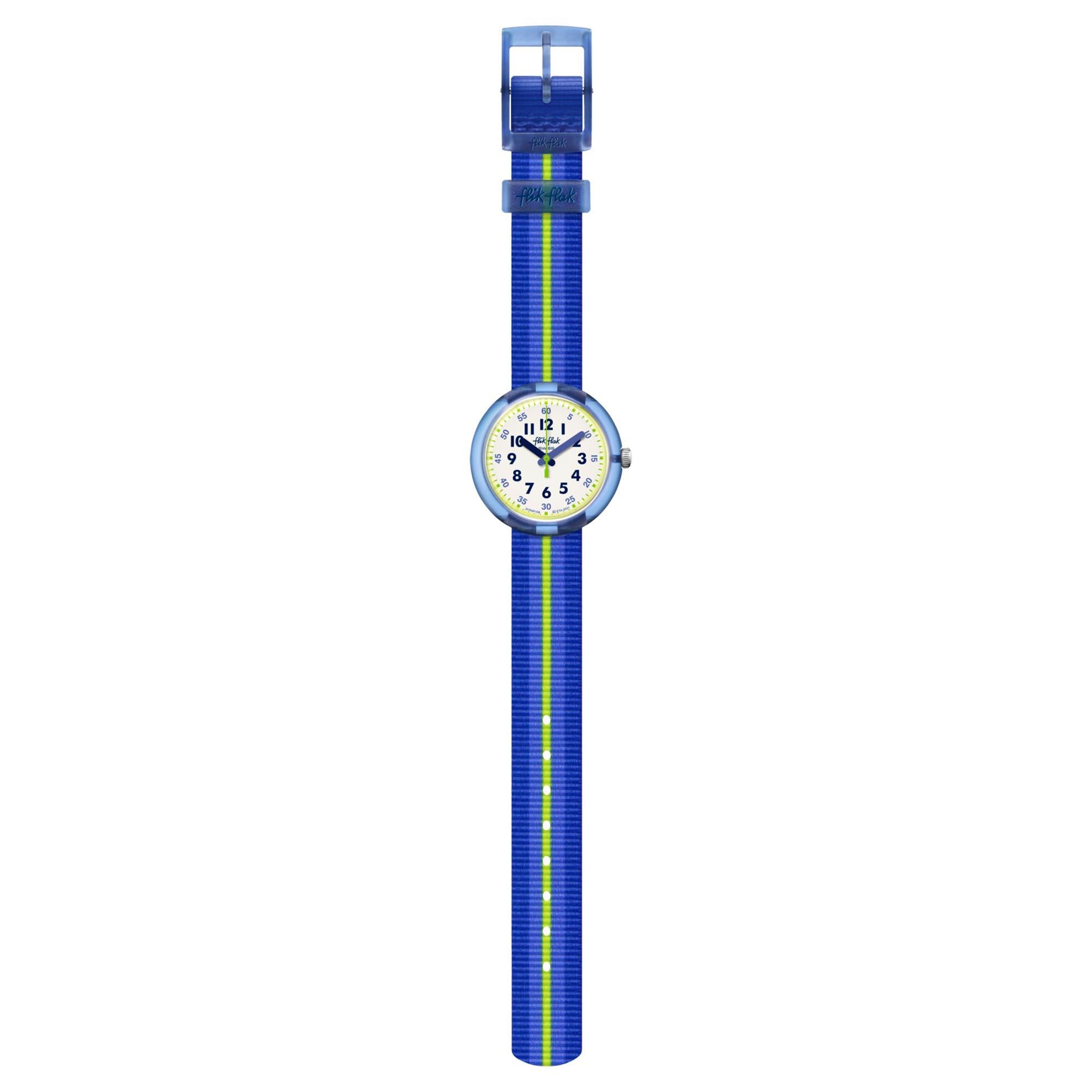 Flik Flak Quartz Blue Dial Blue Strap Boys Watch FPNP108