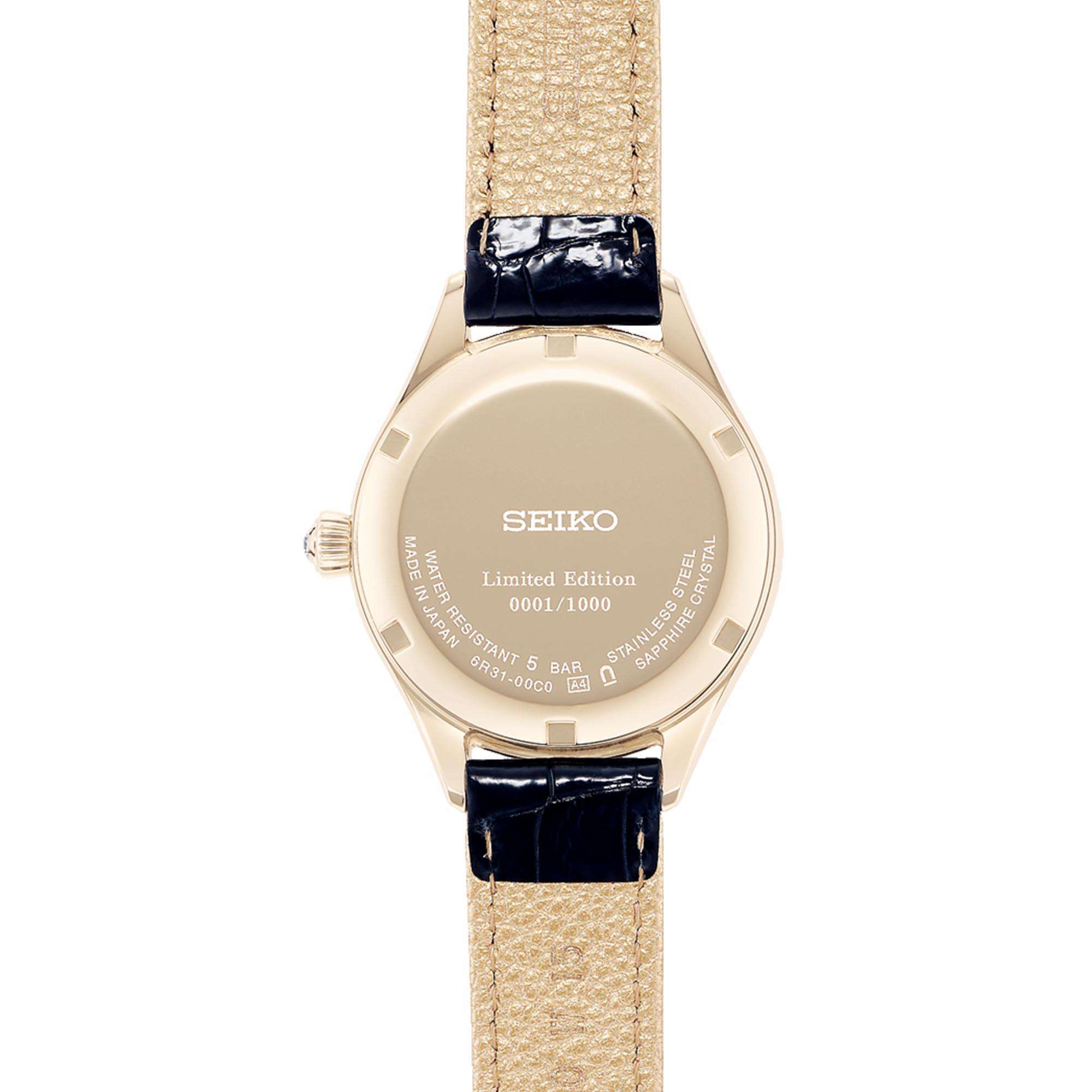 Seiko Presage 'Eternal' Limited Edition Automatic Blue Dial and Leather Strap Ladies Watch SPB236J1