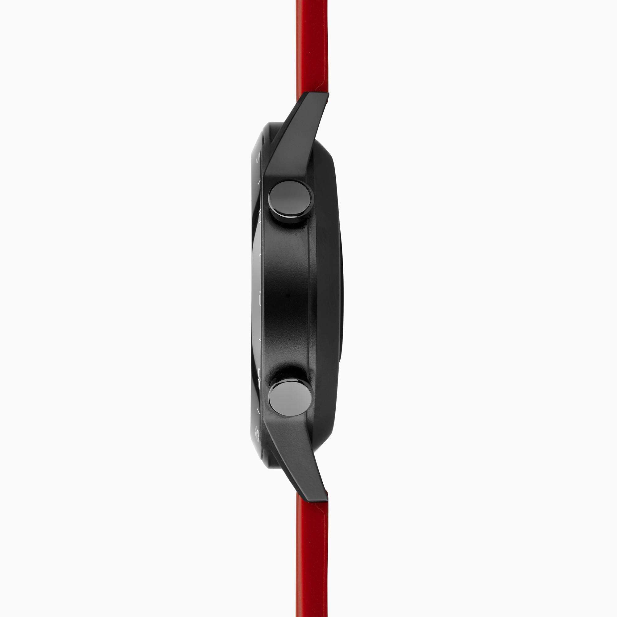 Sekonda Black Interactive Dial Red Silicone Strap Men's Smart Watch 1910