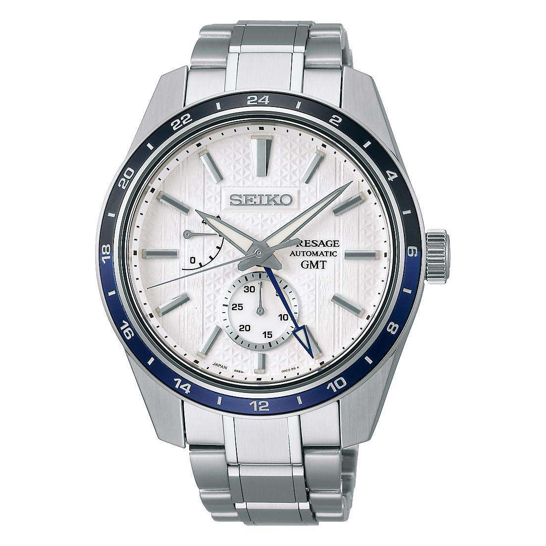 Seiko Presage Sharp Edged Series GMT Zero Halliburton SPB269J1