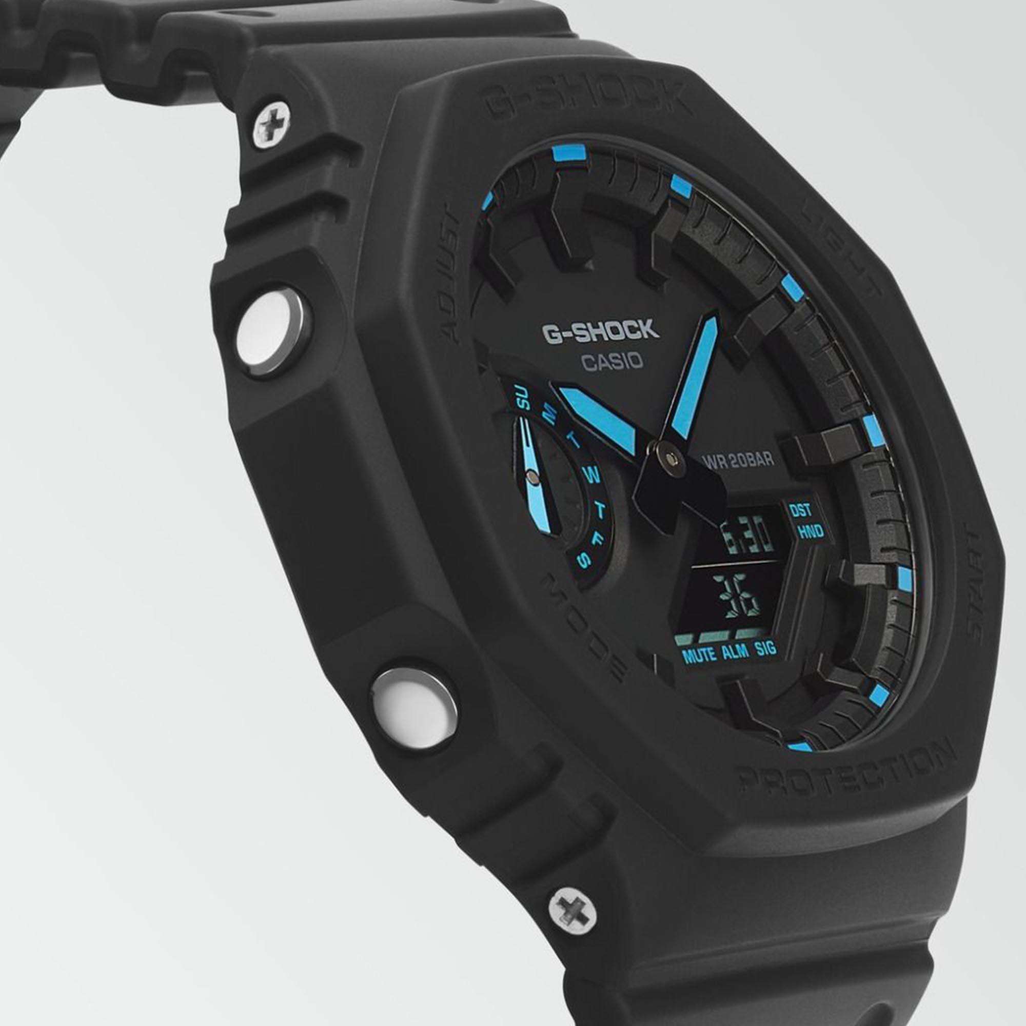 Casio G-Shock Octagon Series ‘CasiOak’ Quartz Digital Black Resin Strap Men's Watch GA-2100-1A2ER