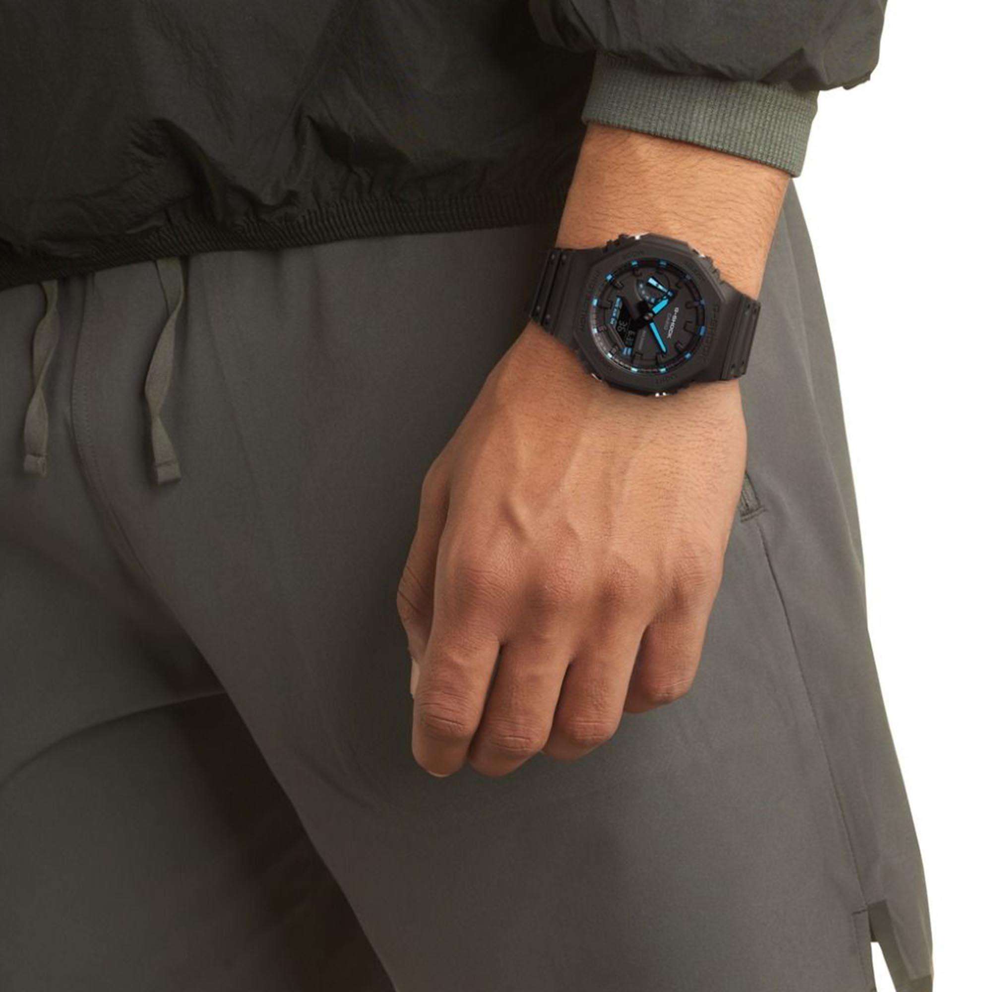 Casio G-Shock Octagon Series ‘CasiOak’ Quartz Digital Black Resin Strap Men's Watch GA-2100-1A2ER