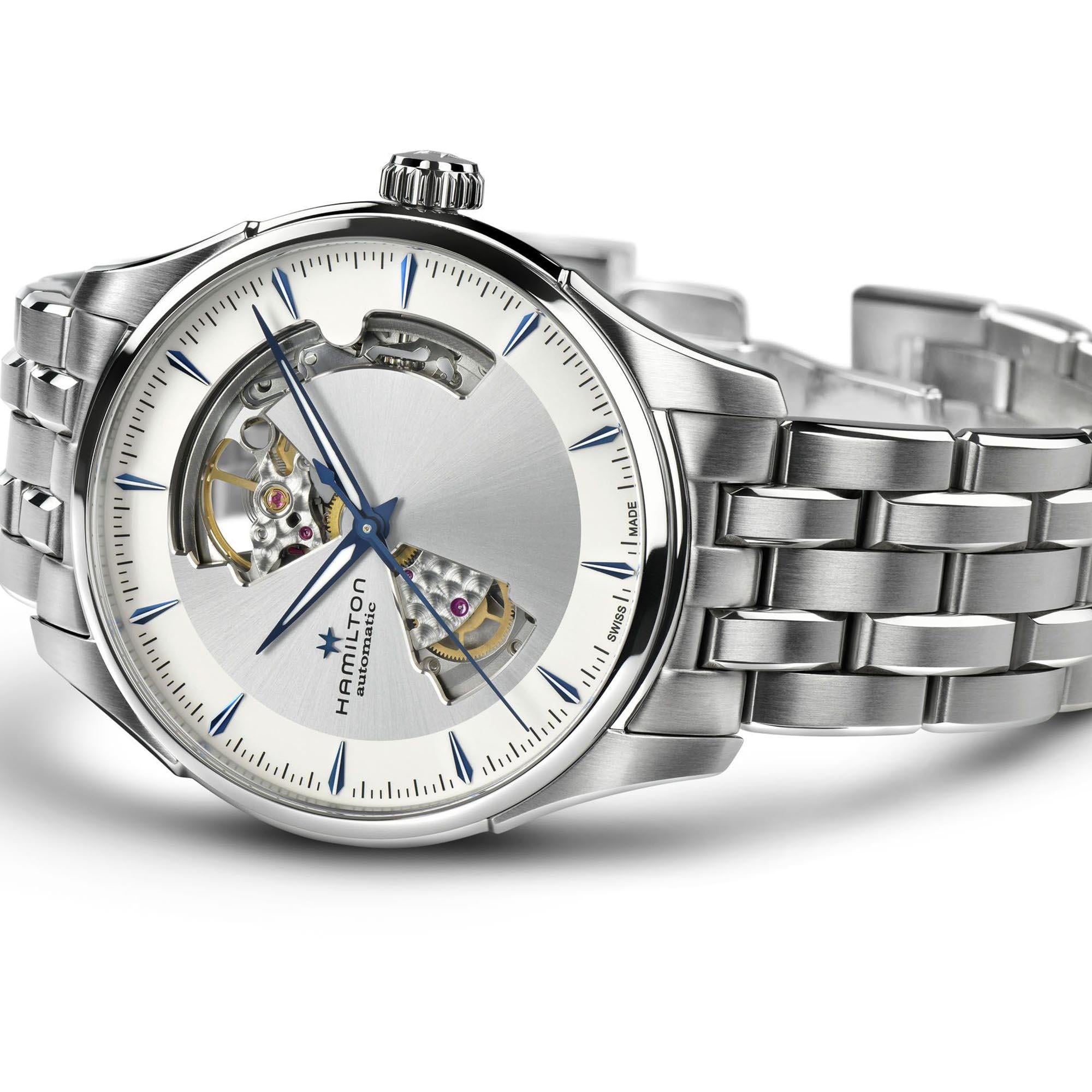 Hamilton Jazzmaster Open Heart Automatic Silver Dial Stainless Steel Bracelet Men's Watch H32675150