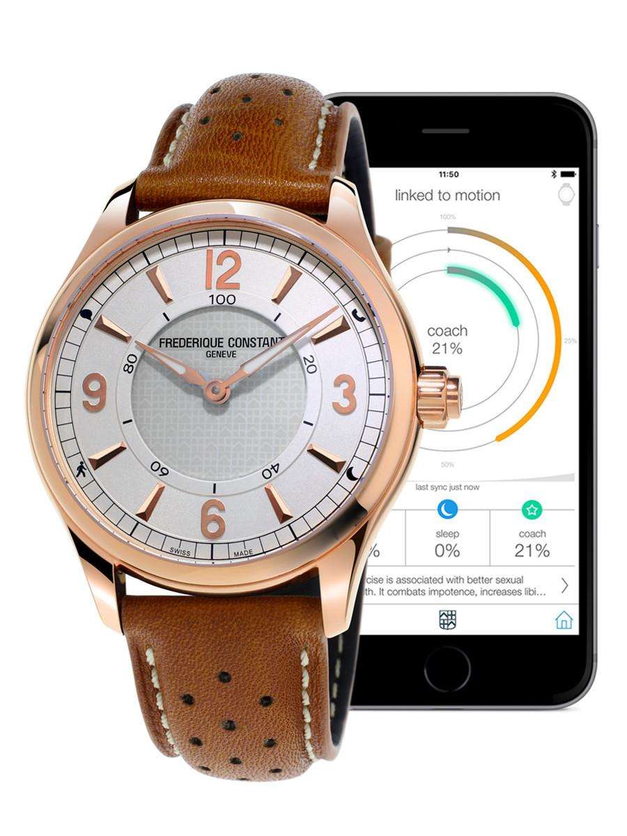Frederique Constant Rose Gold Mens Horological Smartwatch FC-282AS5B4 - WatchNation