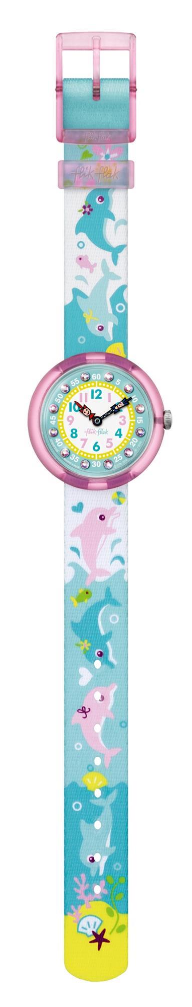 Flik Flak Splashy Dolphins Kids' Girls Watch FBNP035