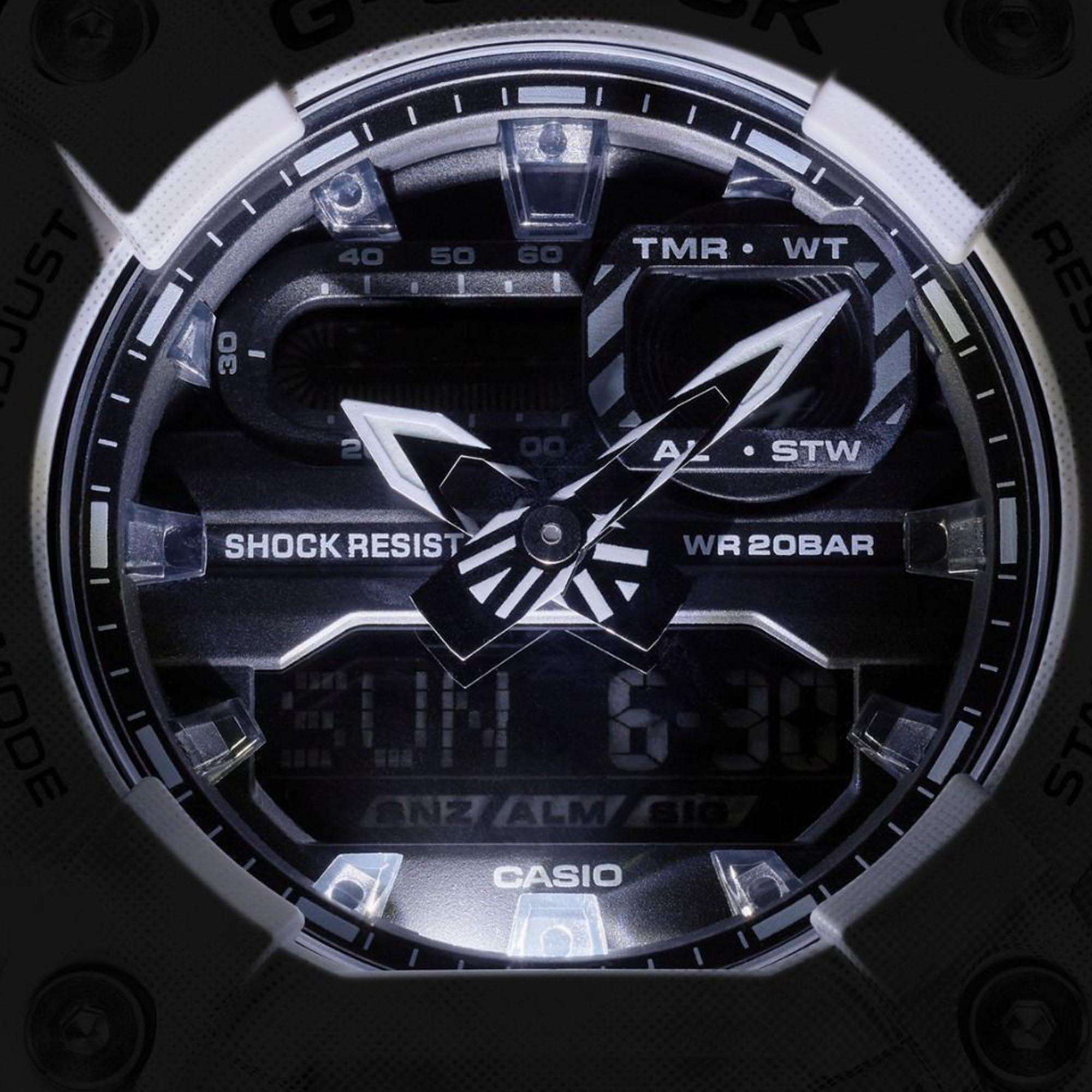 Casio G-Shock Snow Camo Series Quartz Black Dial Grey Resin Strap Mens Watch GA-900GC-7AER