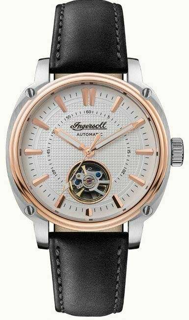Ingersoll The Director Automatic White Dial Black Leather Strap Men's Watch I08101