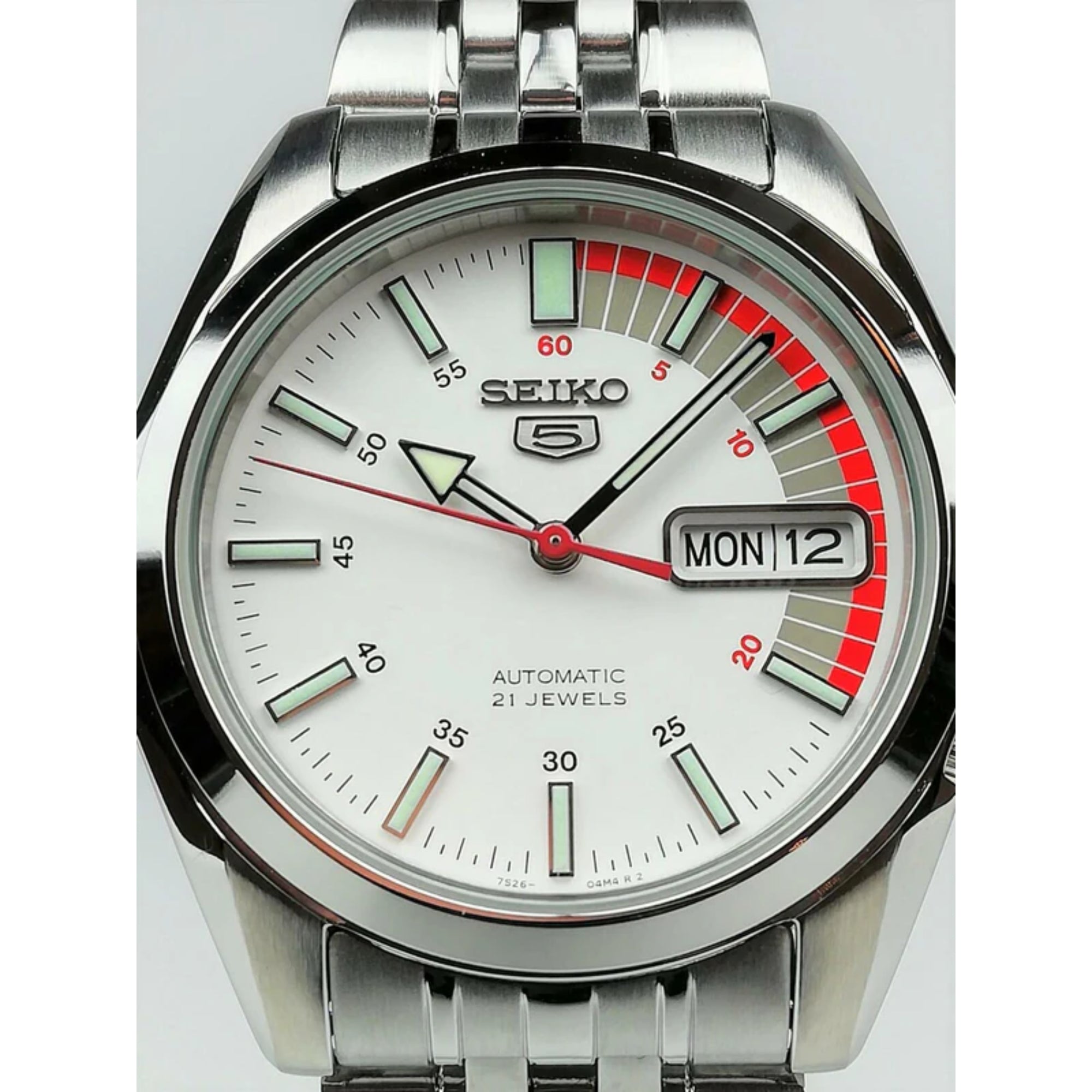 Seiko 5 Automatic White Dial Stainless Steel Men’s Watch SNK369K1