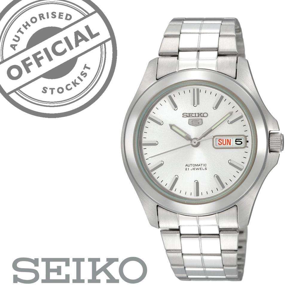 Seiko 5 Automatic White Dial Stainless Steel Men's Watch SNKK87K1