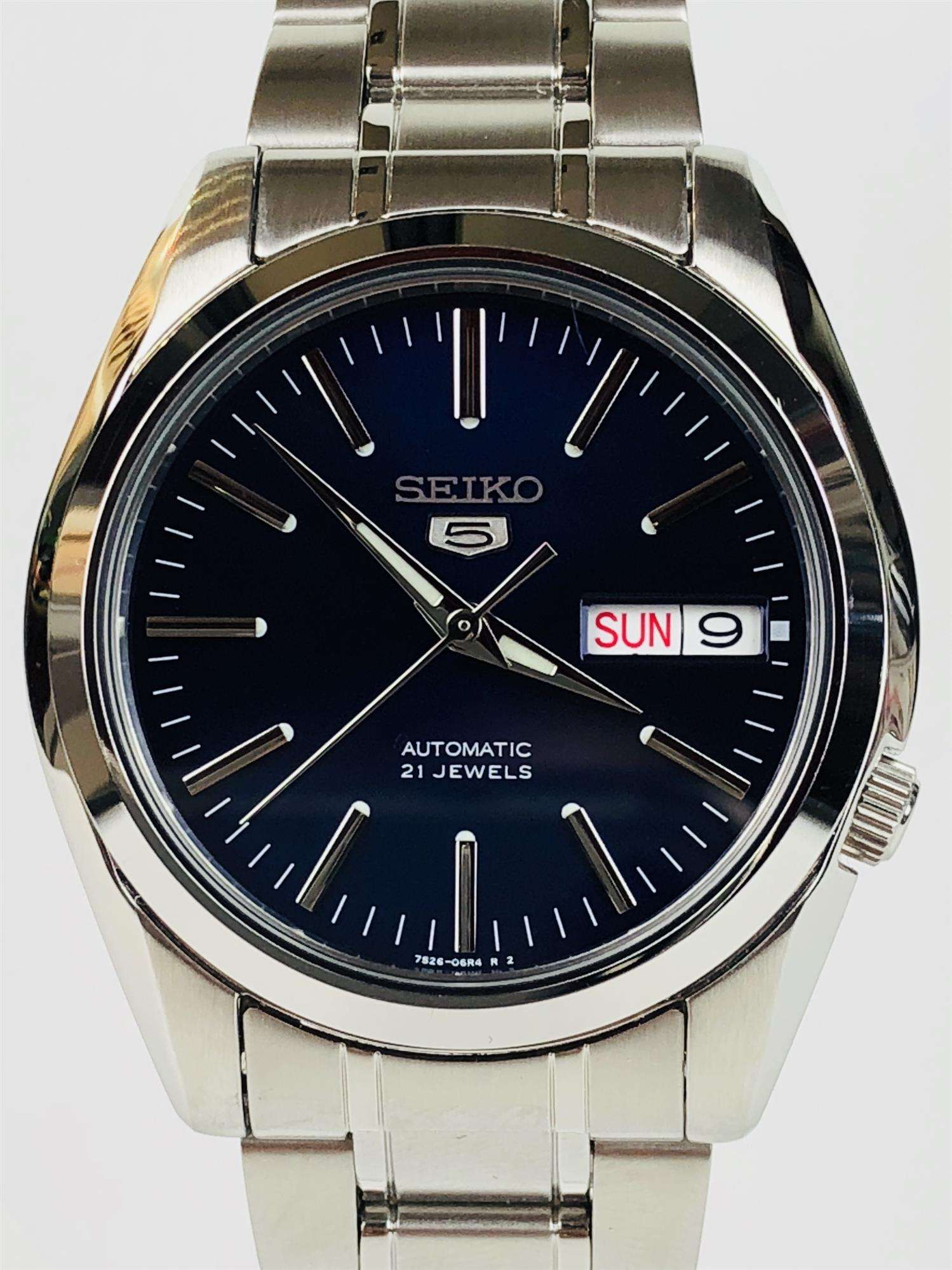 Seiko 5 Automatic Blue Dial Stainless Steel Men's Watch SNKL43K1