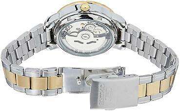 Seiko 5 Automatic White Dial Two Tone Silver Gold Stainless Steel Ladies Watch SNK892K1