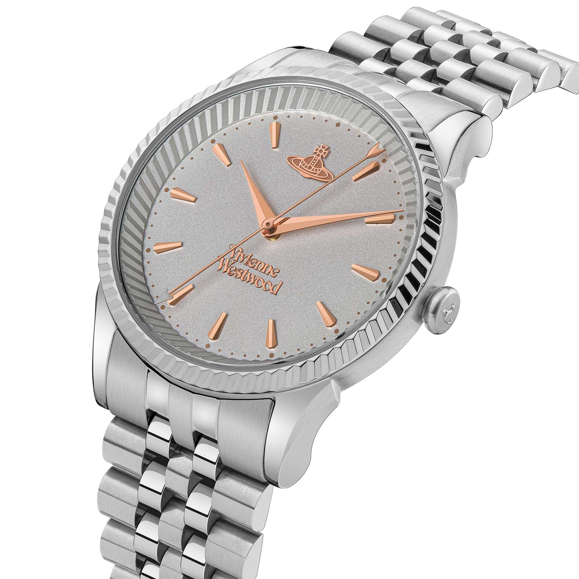 Vivienne Westwood Seymour Quartz Silver Dial Silver Stainless Steel Bracelet Ladies Watch VV240SLSL
