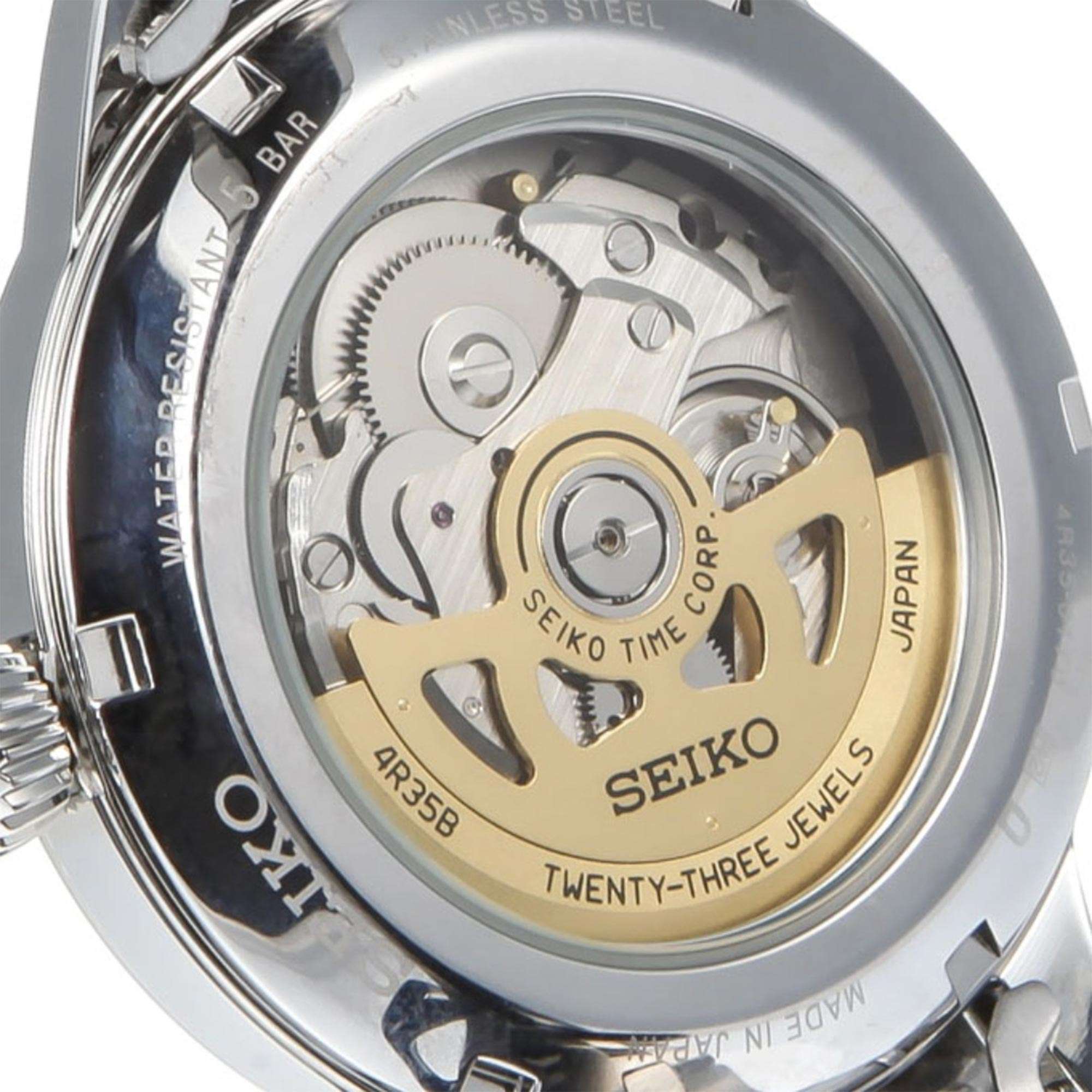 Seiko Presage Cocktail Time 'Skydiving' Automatic Light Blue Dial Silver Stainless Steel Men's Watch SRPE19J1