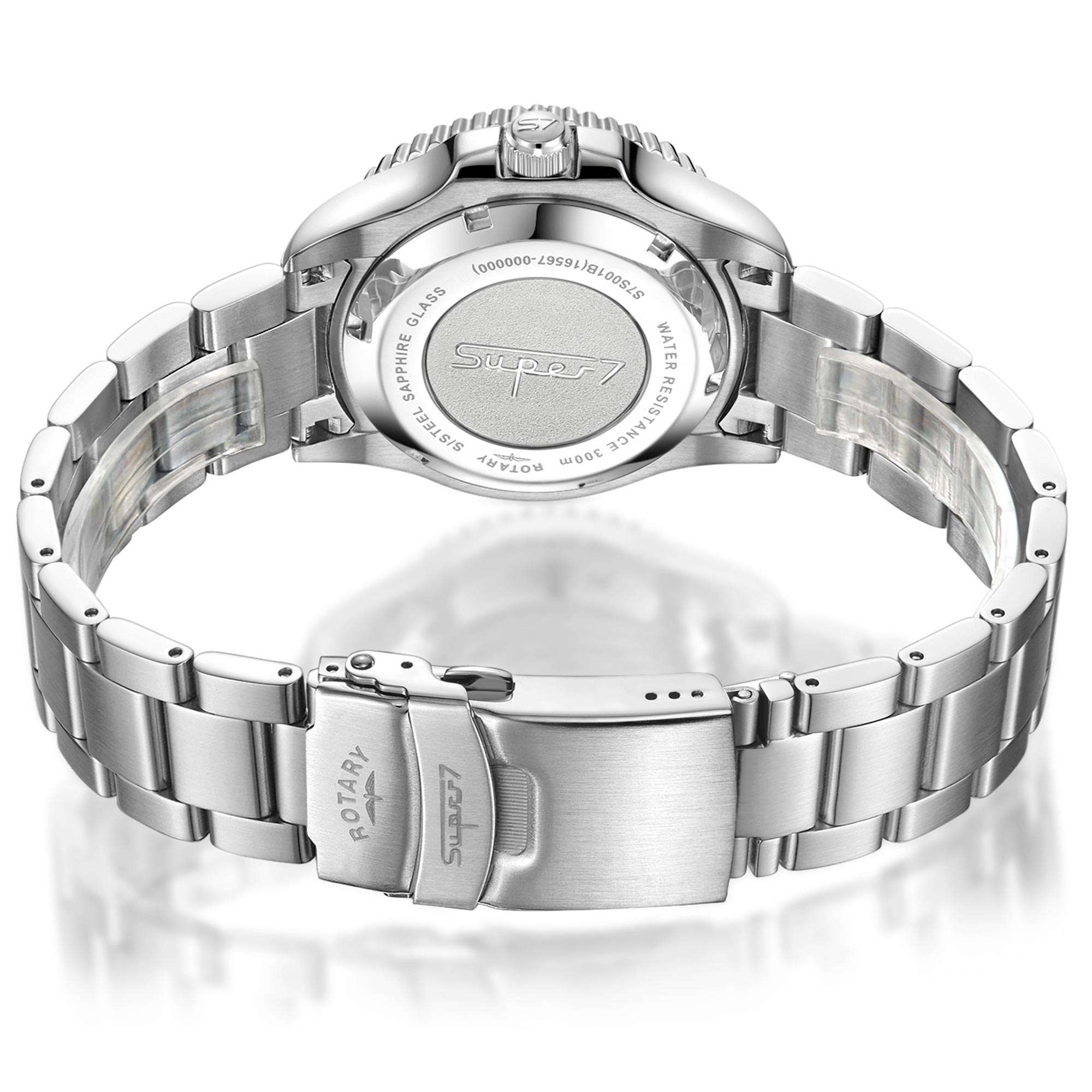 Rotary Super 7 SCUBA 'Hulk' Automatic Green Dial Silver Stainless Steel Bracelet Men's Dive Watch S7S003B