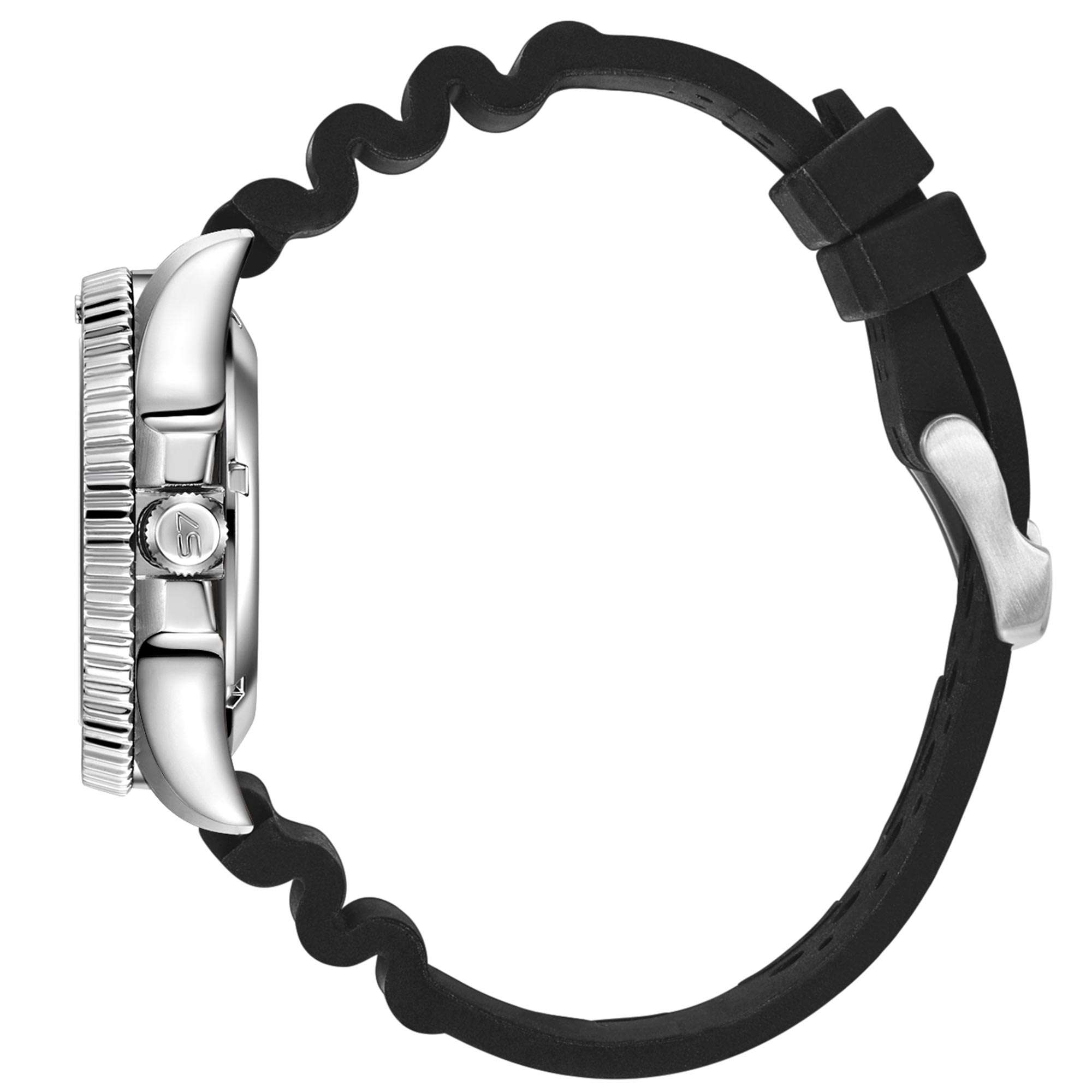 Rotary Super 7 SCUBA Pepsi Automatic Navy Blue Dial Silicone Strap Men's Dive Watch S7S004S