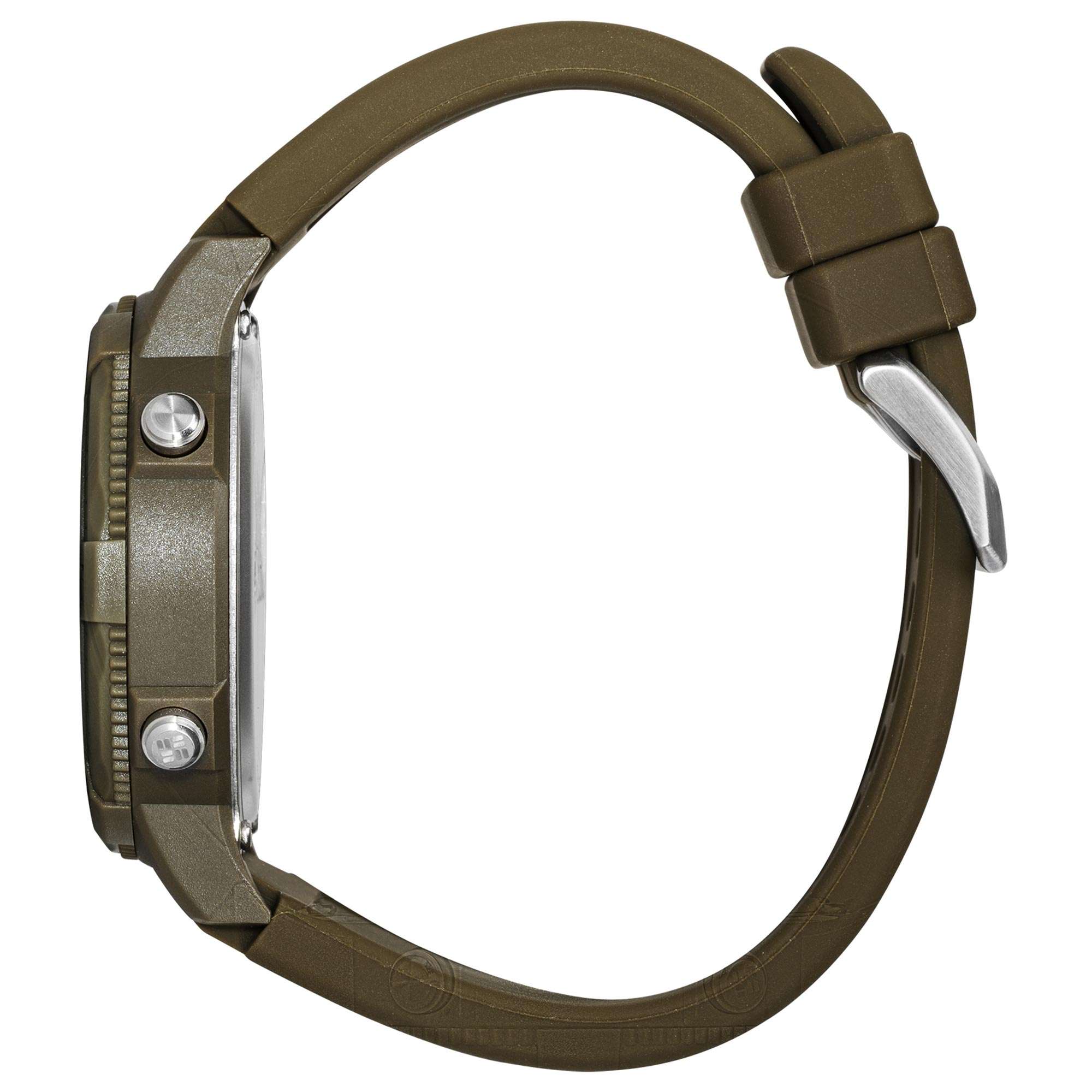 Columbia Exclusive Peak Patrol Quartz Digital Dial Olive Green Strap Men's Watch CSS14-002