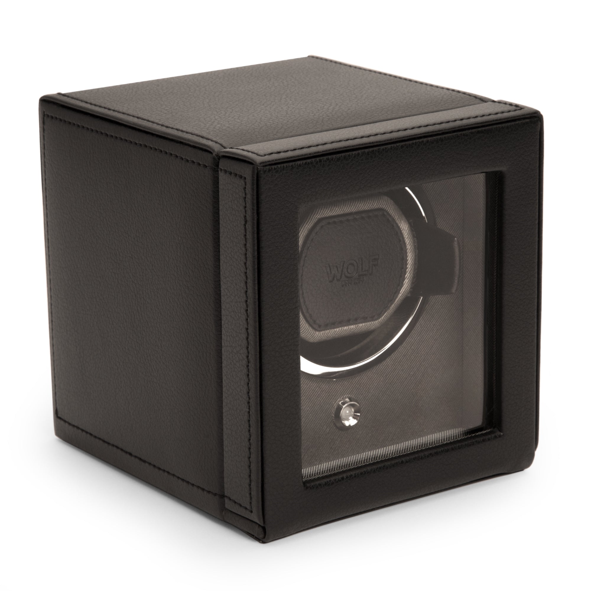 WOLF Cub Single Watch Winder Black with Cover 461103