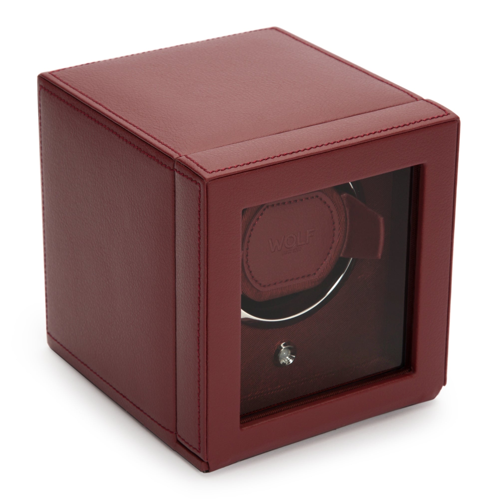 WOLF Cub Bordeaux Single Watch Winder in Vegan Leather 461126