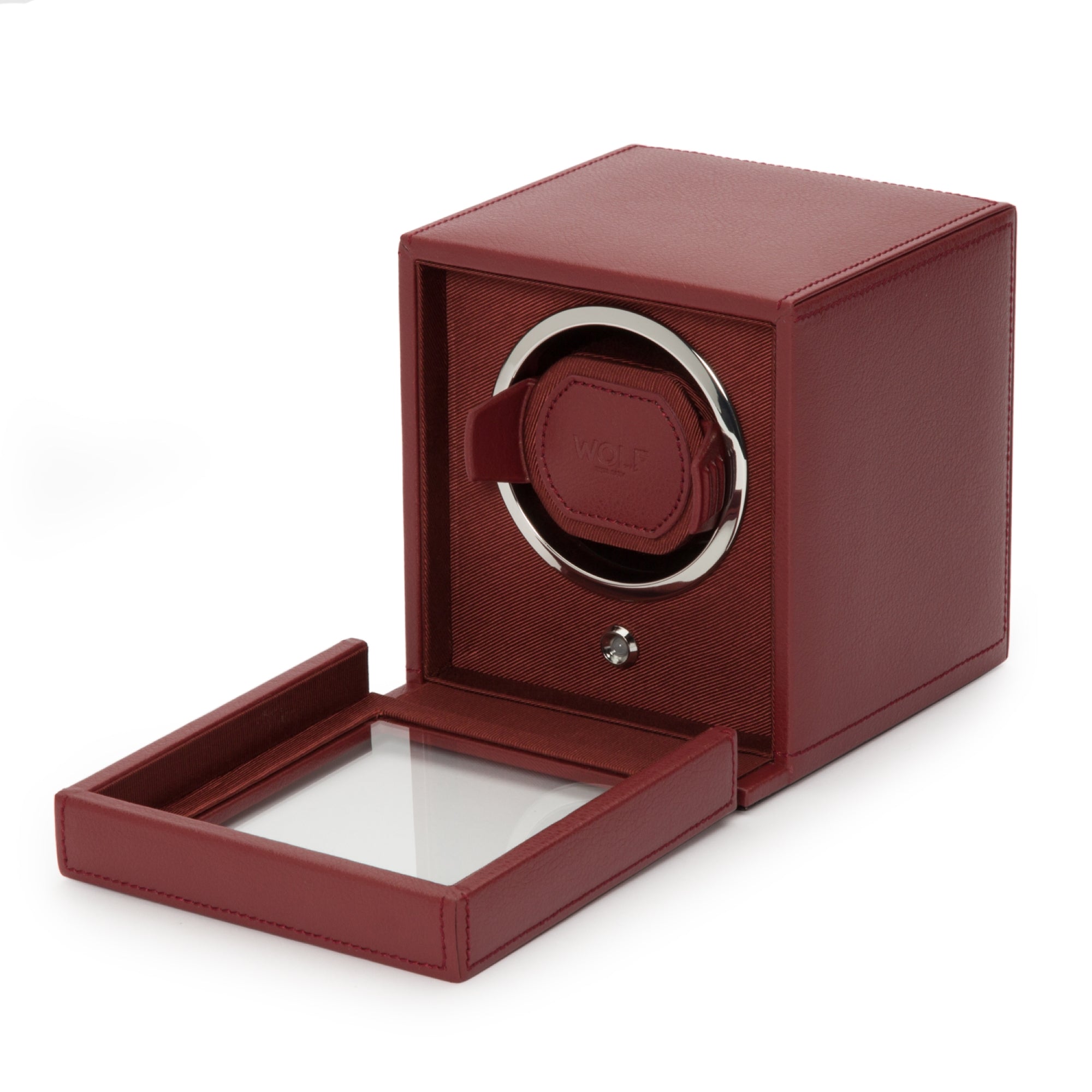 WOLF Cub Bordeaux Single Watch Winder in Vegan Leather 461126