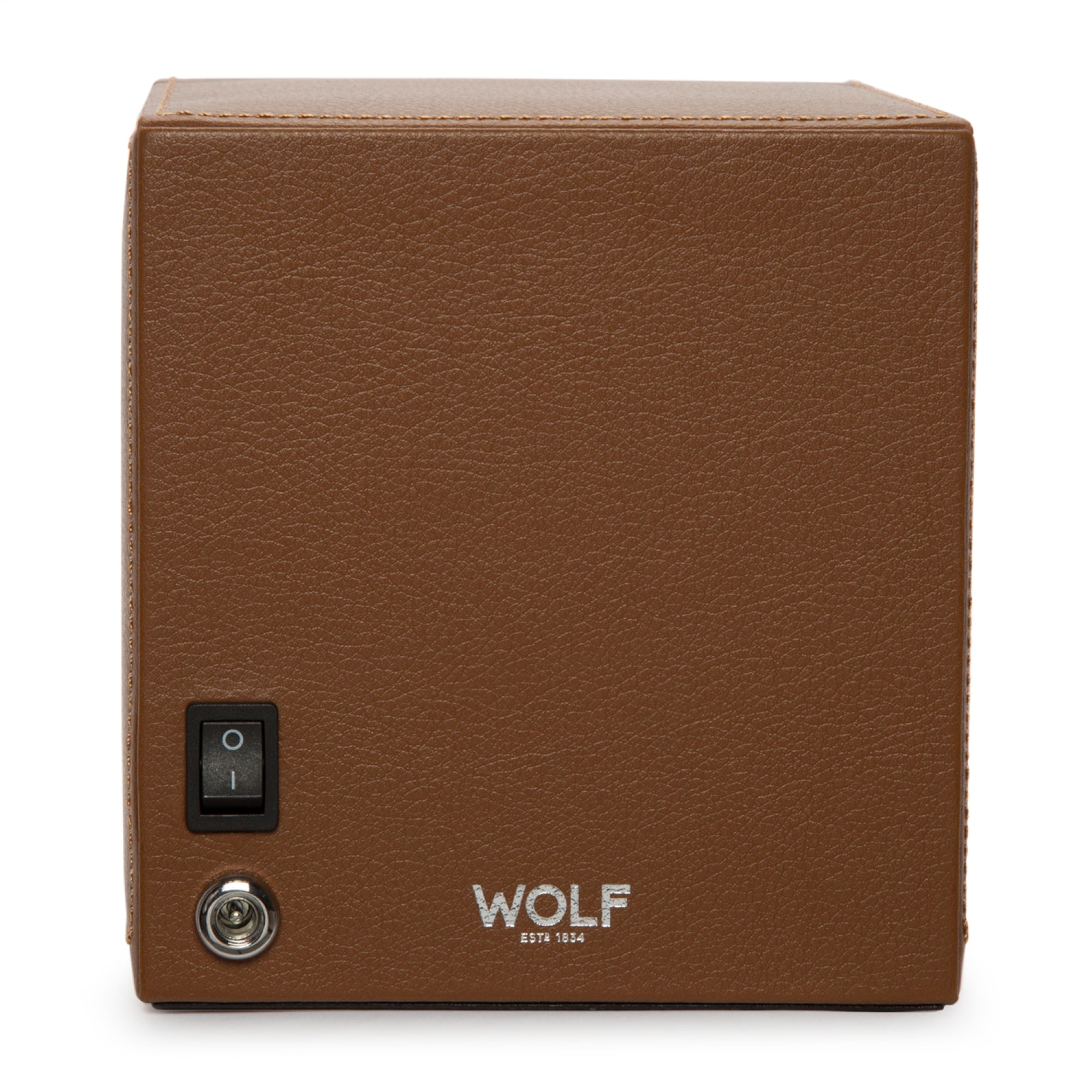 WOLF Cub Cognac Single Watch Winder in Vegan Leather 461127