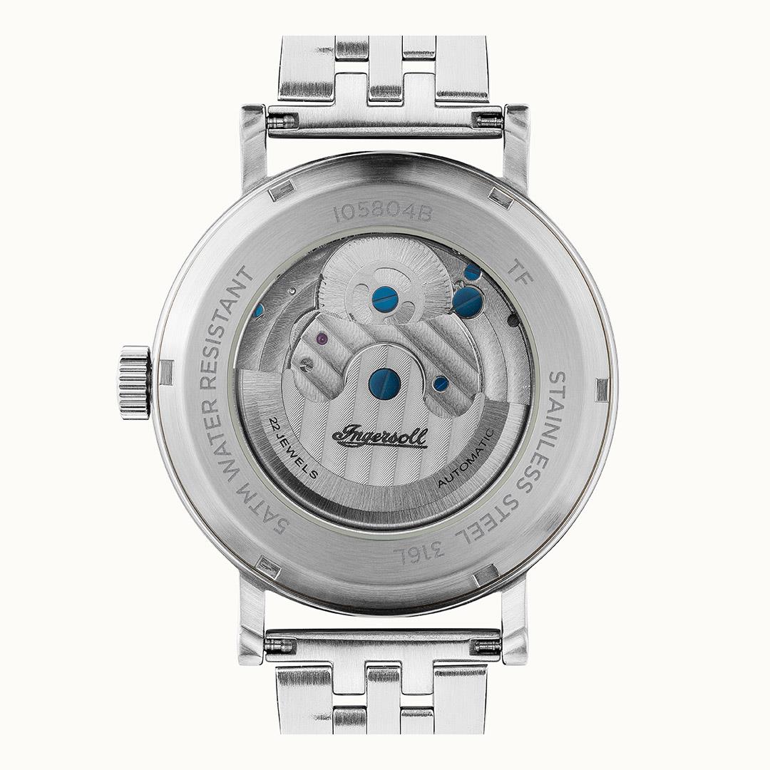 Ingersoll ‘The Charles’ Automatic Silver Dial Stainless Steel Bracelet Men’s Watch I05804B