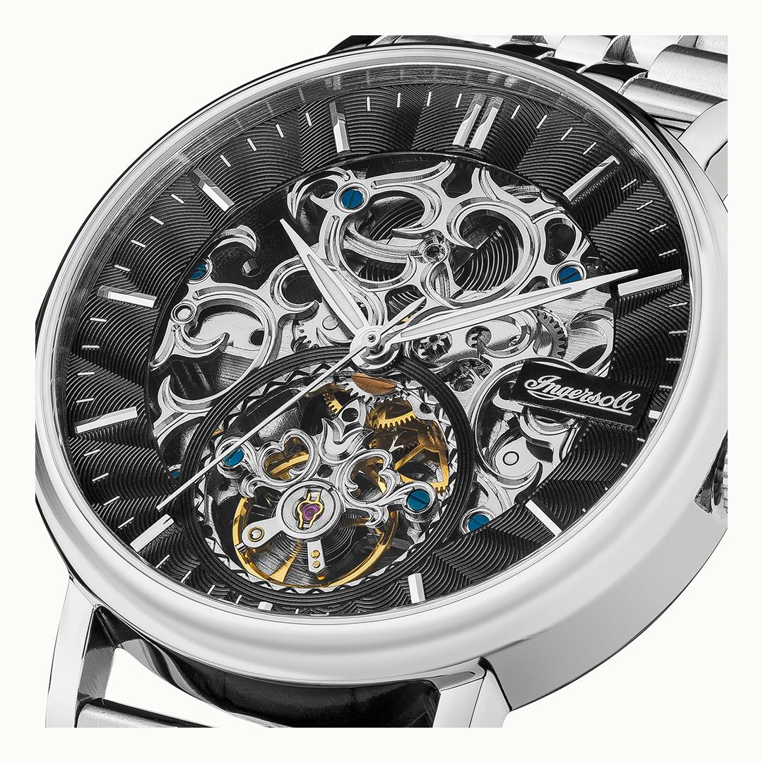 Ingersoll ‘The Charles’ Automatic Silver Dial Stainless Steel Bracelet Men’s Watch I05804B