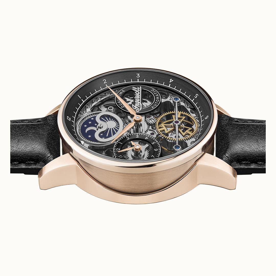 Ingersoll ‘The Jazz’ Automatic Black Dial Black Leather Strap Men’s Watch I07705