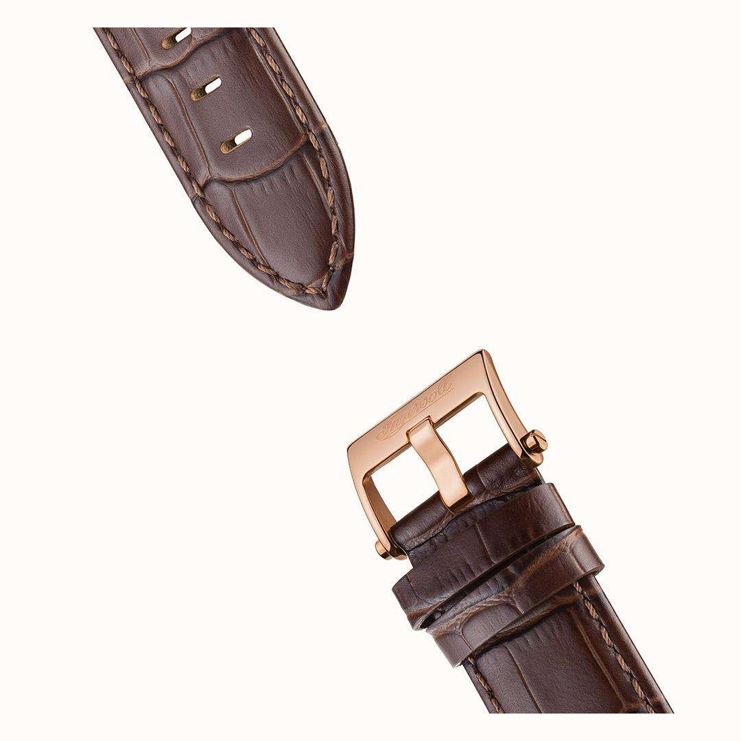 Ingersoll The Michigan Automatic White Dial Brown Leather Strap Men's Watch I01103B