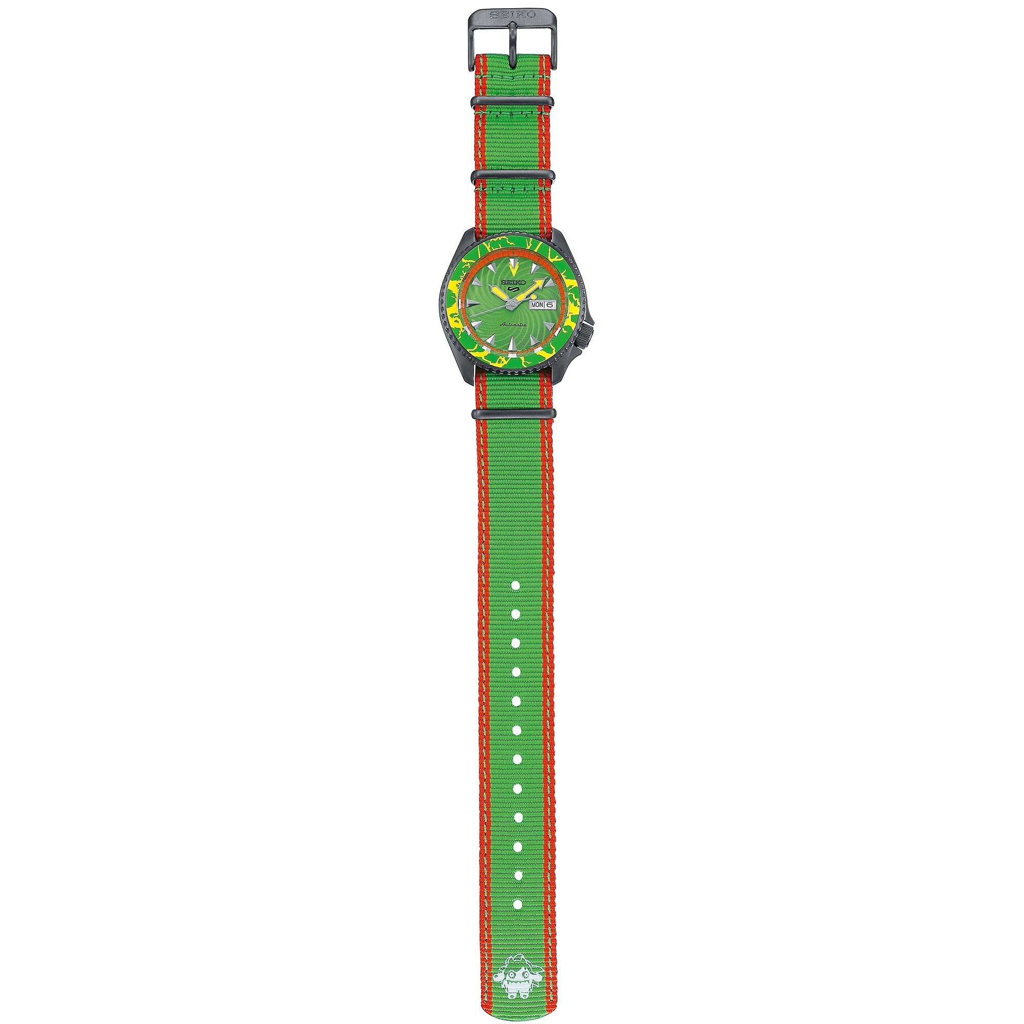 Seiko 5 Sports Street Fighter Blanka Green Dial Green Strap Automatic SRPF23K1