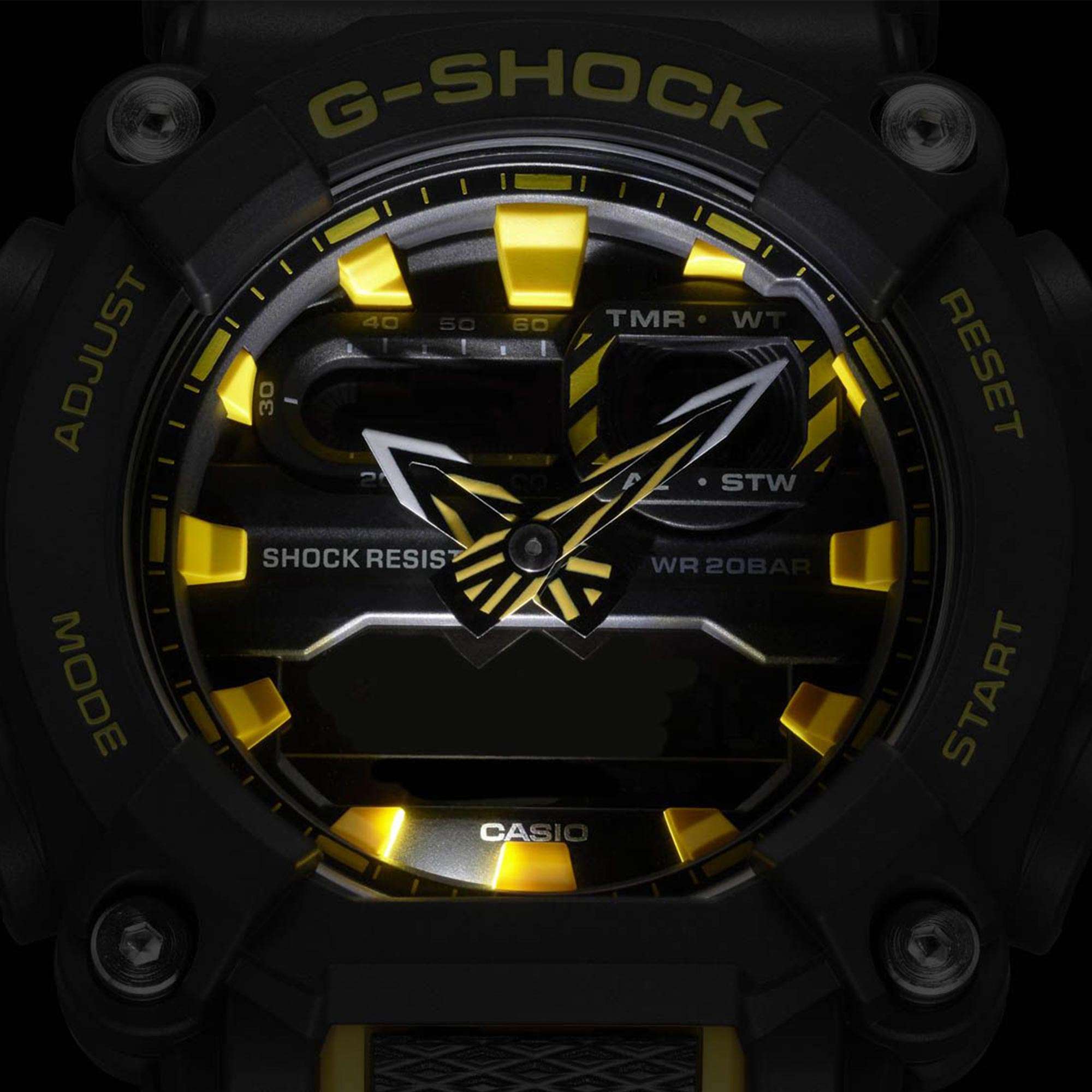 Casio G-Shock Quartz Black Dial Resin Strap Mens Watch GA-900A-1A9ER