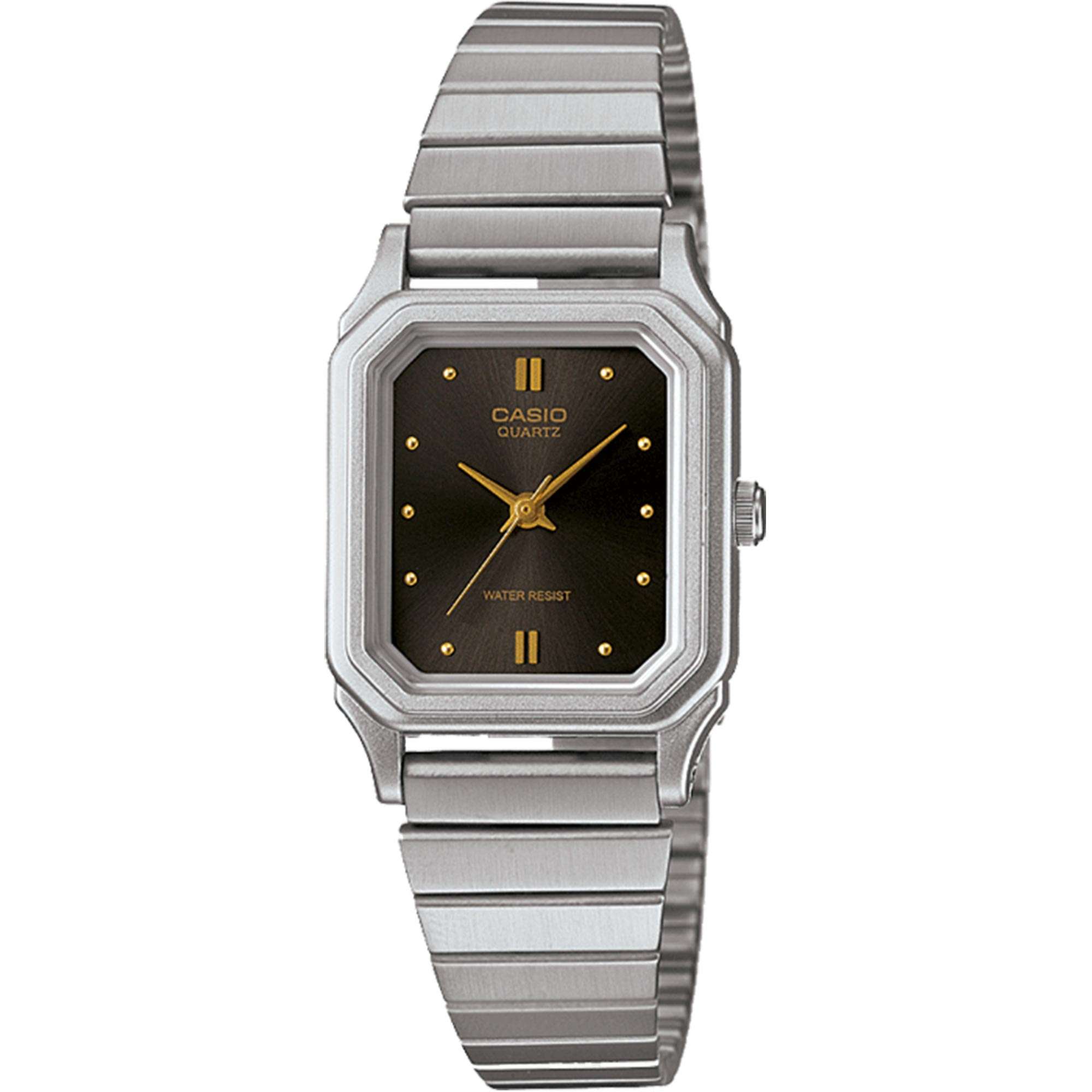 Casio Collection Classic Quartz Brown Dial Silver Stainless Steel Bracelet Ladies' Watch LQ-400D-1AEF