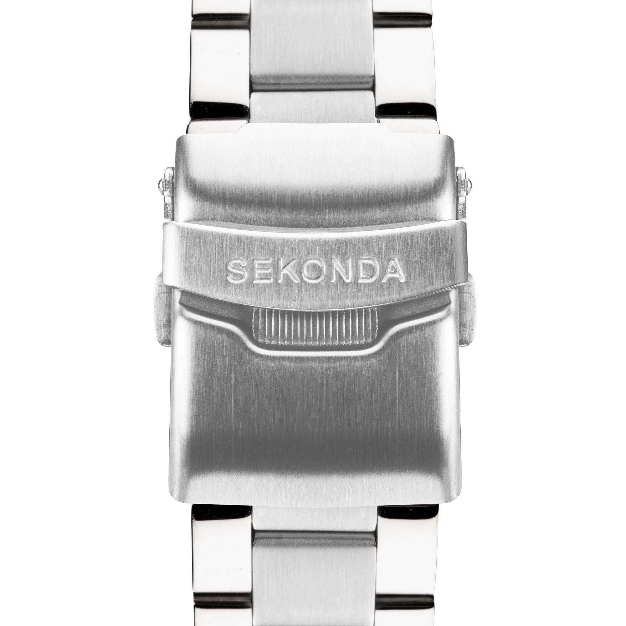Sekonda Chronograph Quartz Red Dial Stainless Steel Bracelet Men's Watch 1914