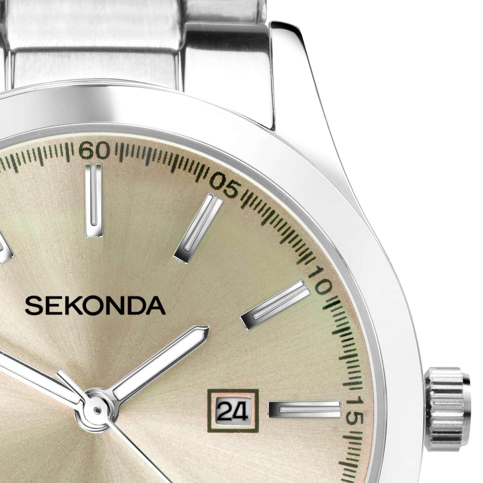 Sekonda ColourPop Brown Dial Stainless Steel Bracelet Ladies Watch 40399
