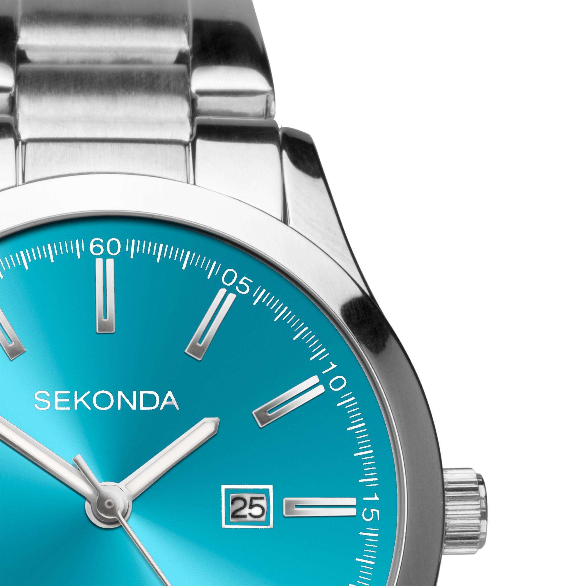 Sekonda ColourPop Quartz Blue Dial Stainless Steel Bracelet Ladies Watch 40365