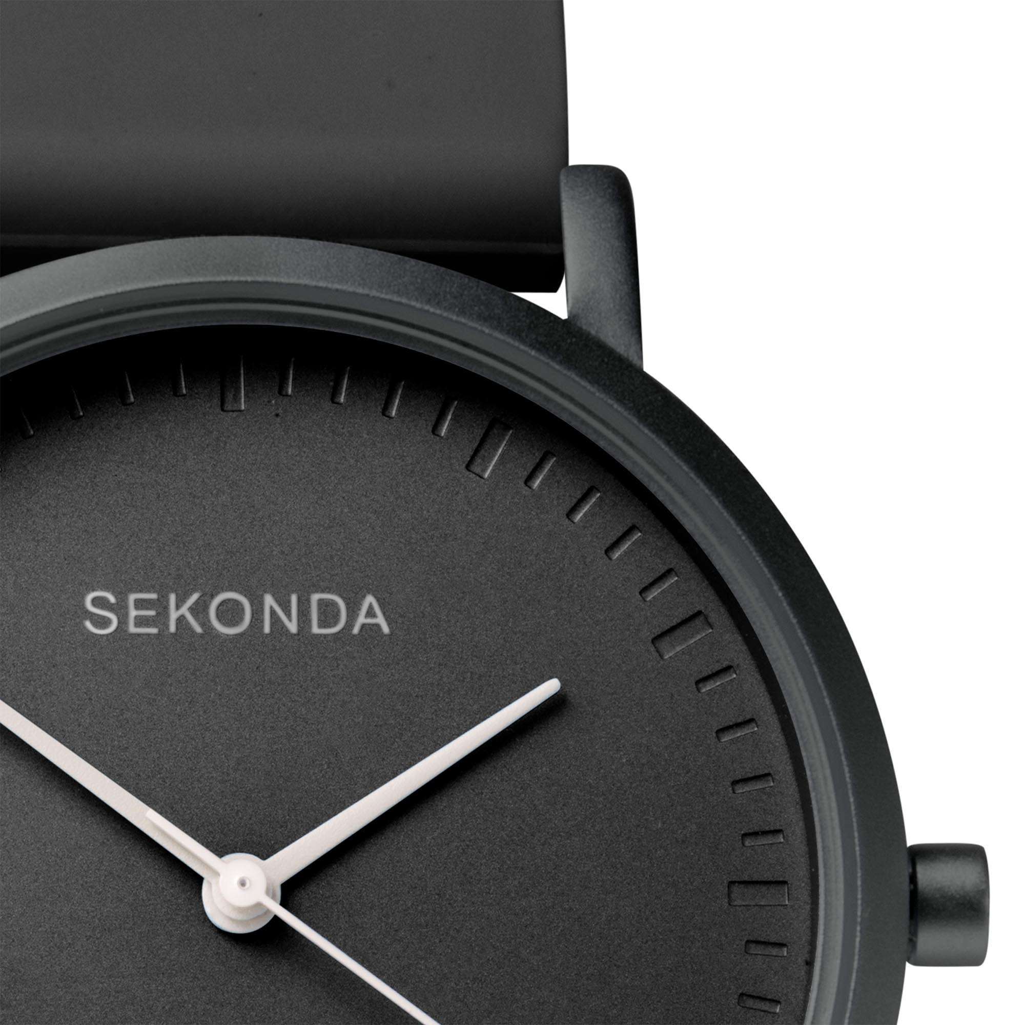 Sekonda In Colour Quartz Black Dial Black Silicone Strap Ladies Watch 40389