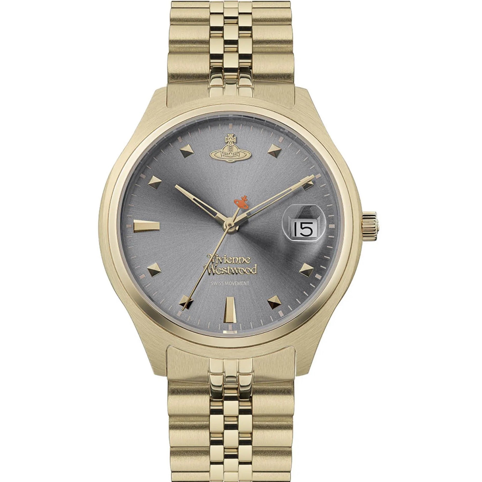 Vivienne Westwood Camberwell Quartz Grey Dial Gold Stainless Steel Bracelet Ladies Watch VV261GYGD