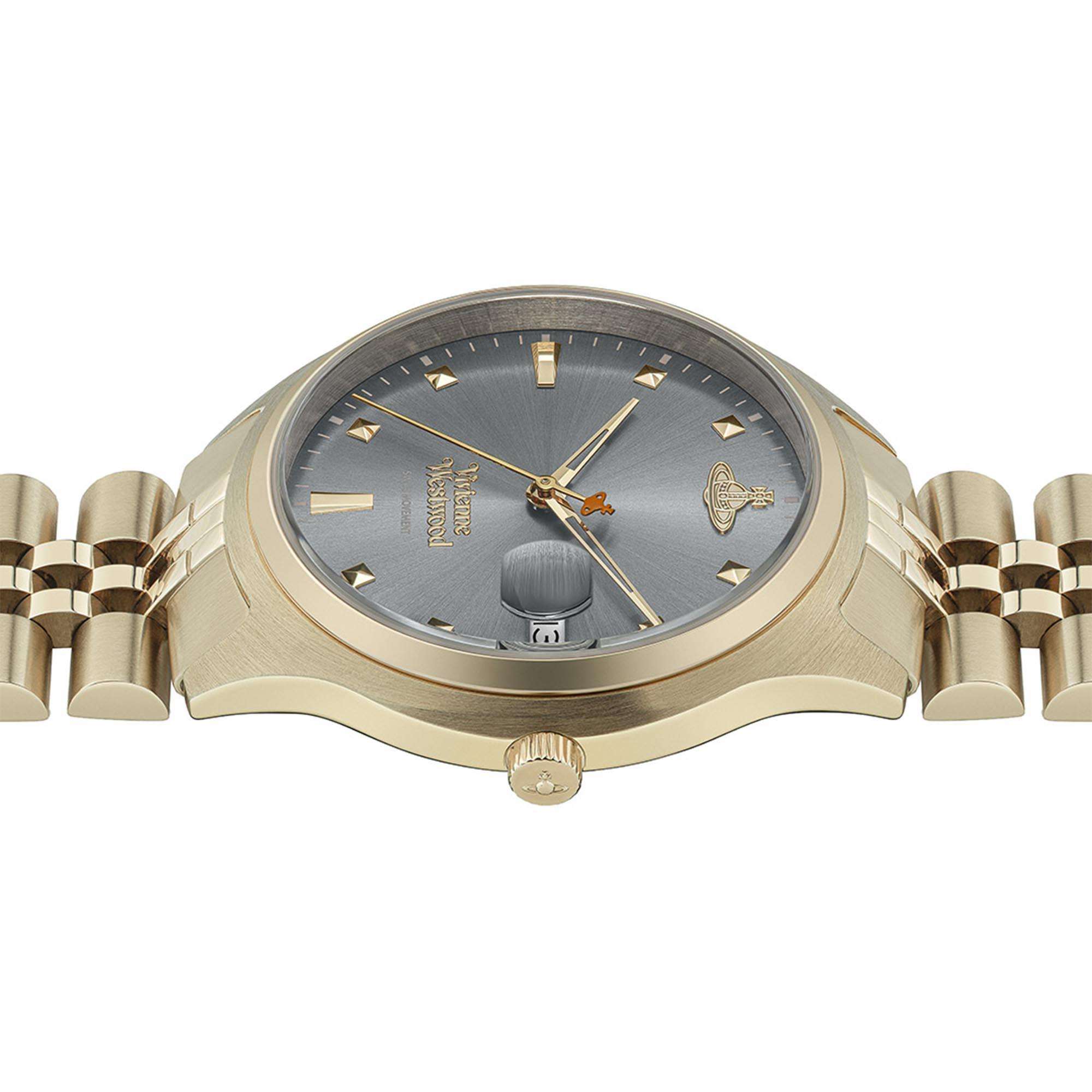 Vivienne Westwood Camberwell Quartz Grey Dial Gold Stainless Steel Bracelet Ladies Watch VV261GYGD