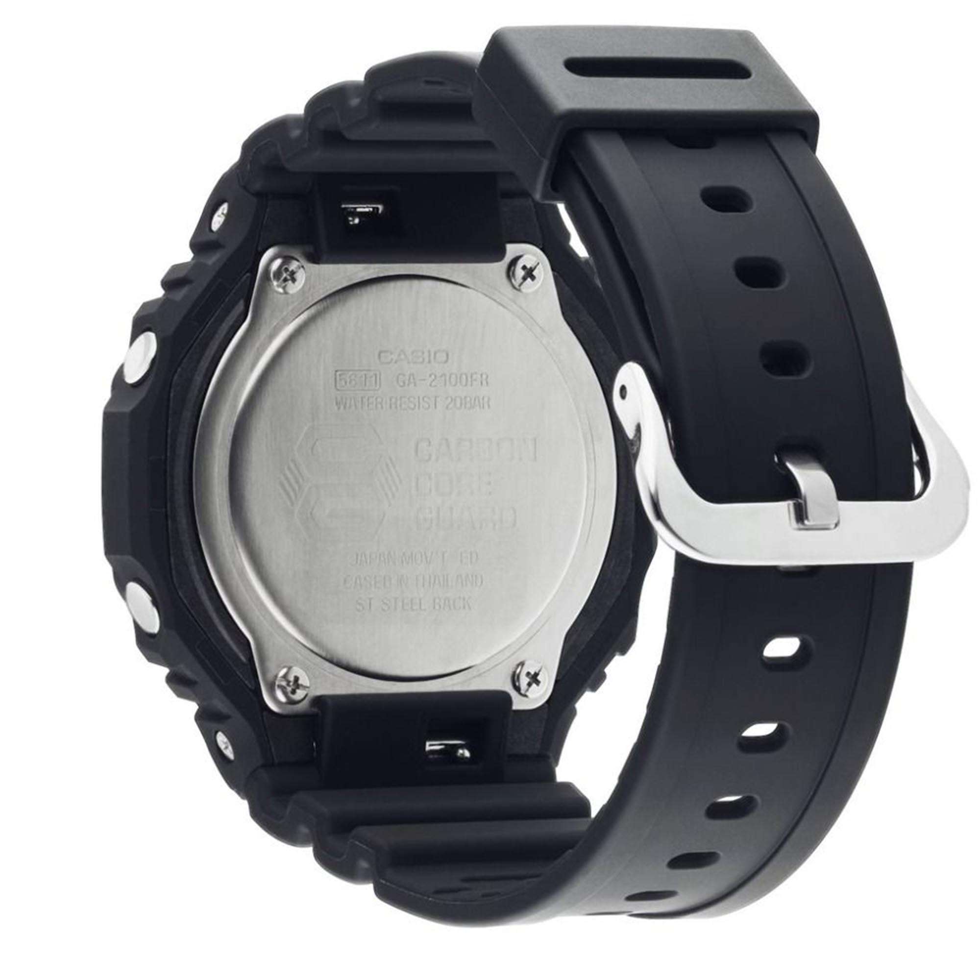 Casio G-Shock Octagon Quartz Black Dial Resin Strap Men's Watch GA-2100-1A3ER