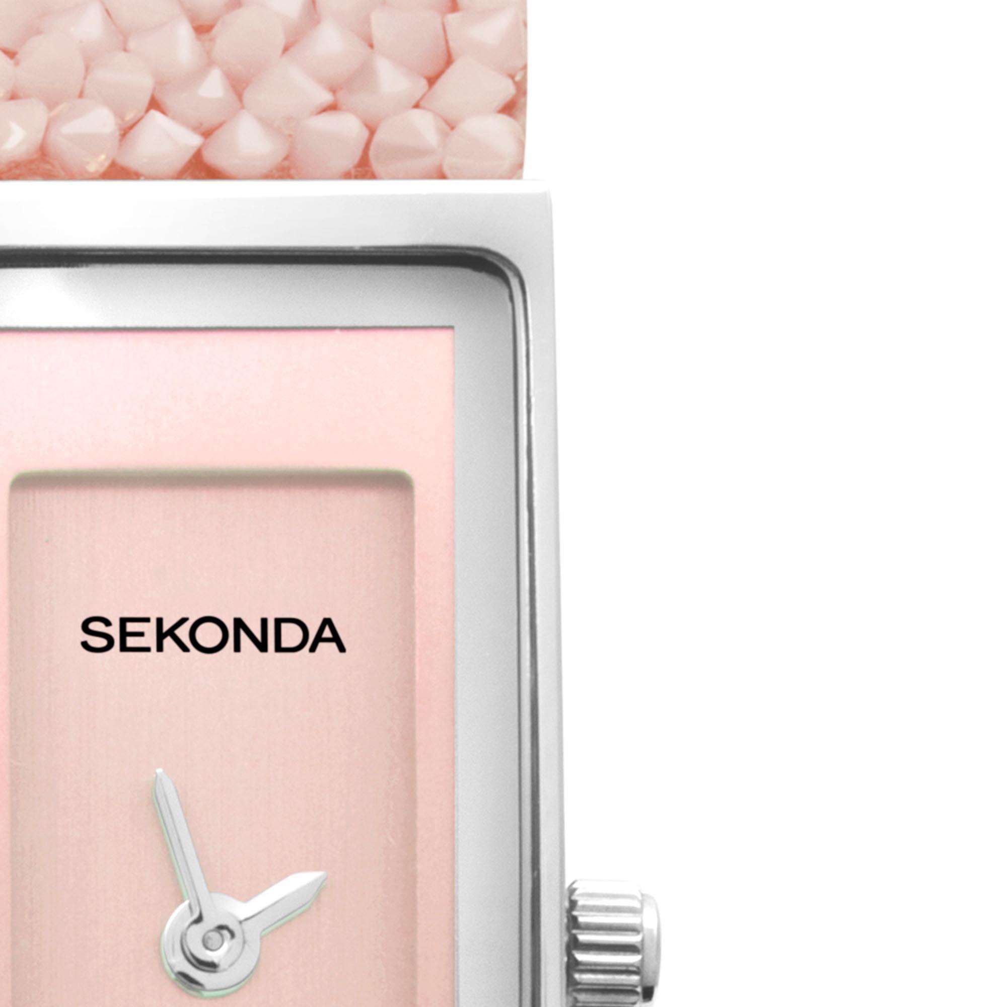Sekonda Pastel Rocks Quartz Pink Dial Pink Strap Ladies Watch 40373