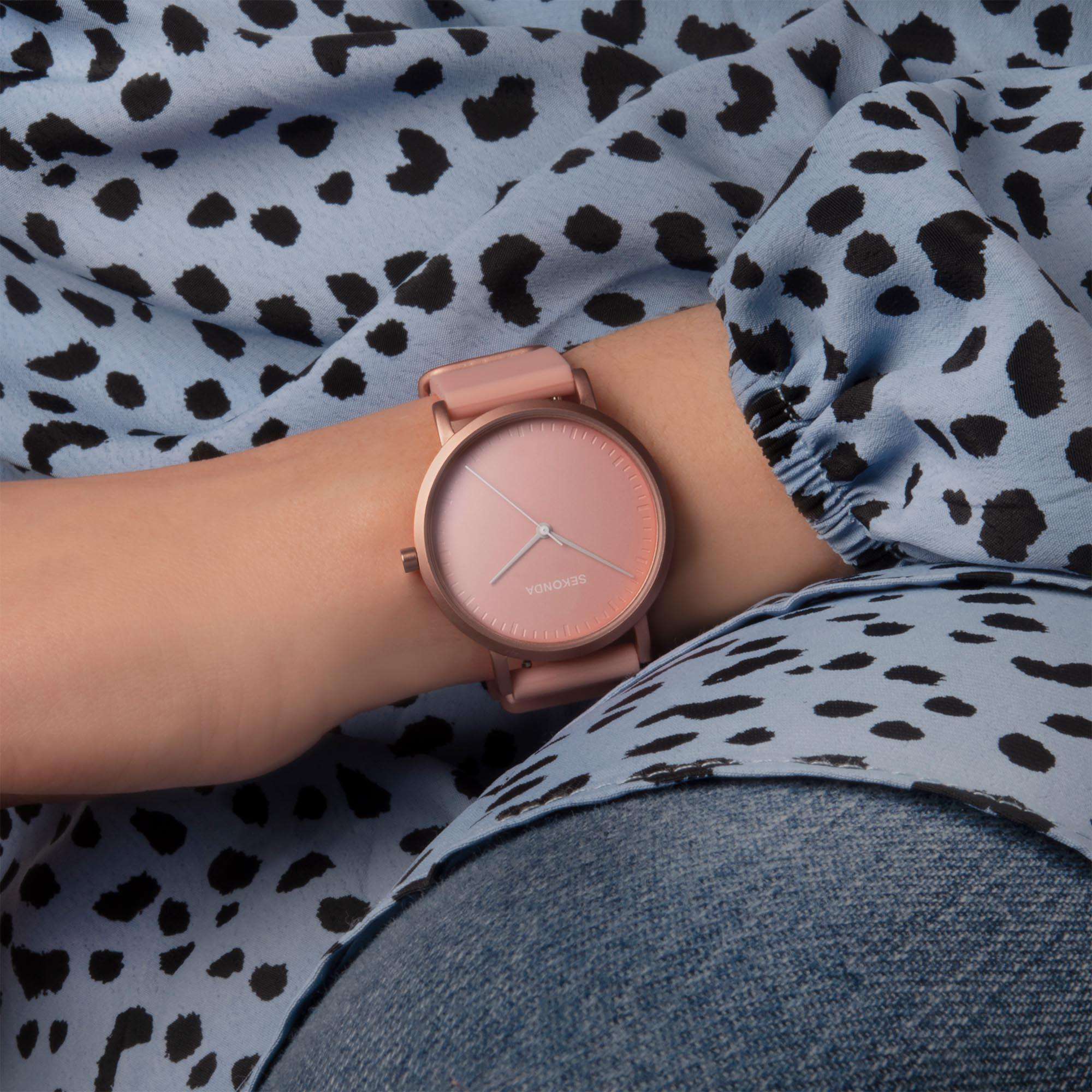 Sekonda In Colour Quartz Pink Dial Pink Silicone Strap Ladies Watch 40394