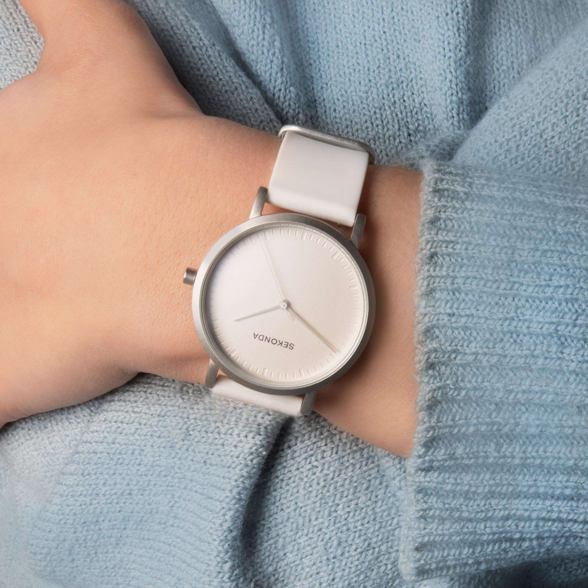 Sekonda In Colour Quartz White Dial White Silicone Strap Ladies Watch 40390