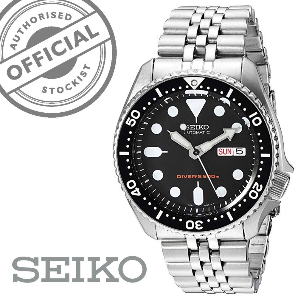 Seiko Diver's Automatic Black Dial Stainless Steel Jubilee Bracelet Men's Watch SKX007K2 REF: 62485 - WatchNation