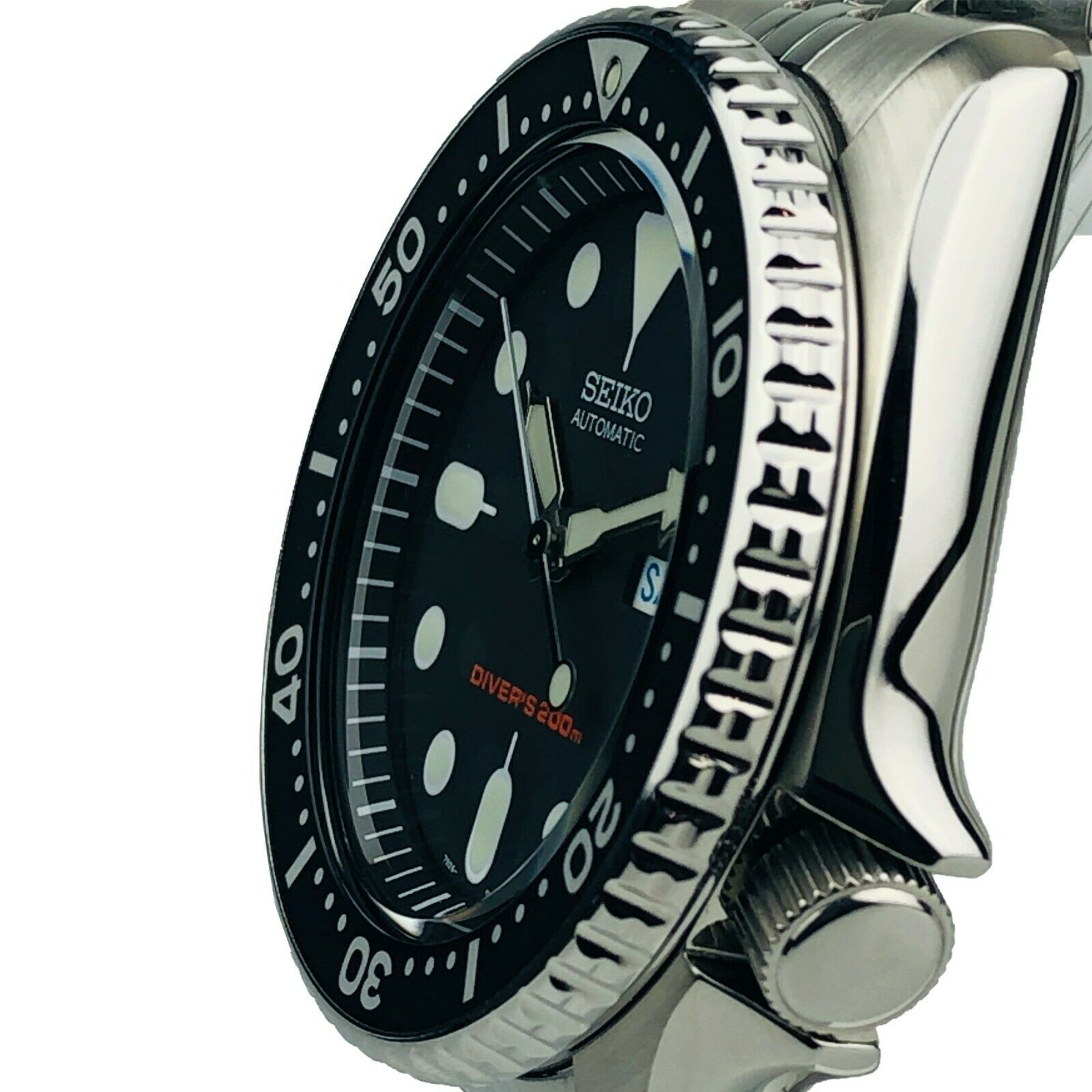 Seiko Diver's Automatic Black Dial Stainless Steel Jubilee Bracelet Men's Watch SKX007K2 REF: 62485 - WatchNation